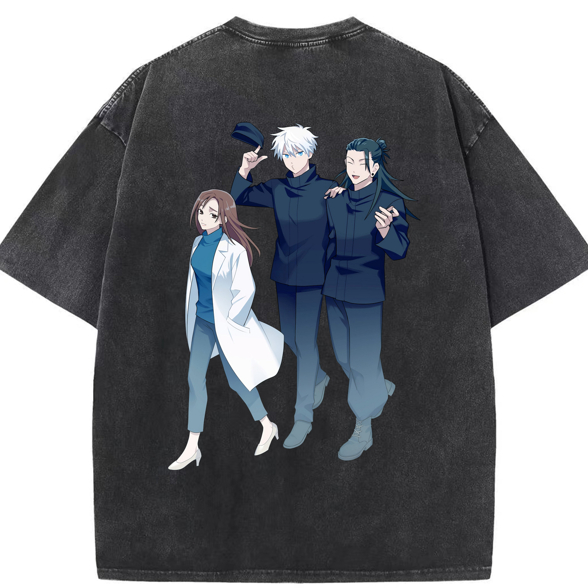 （画像用） 呪術廻戦 Jujutsu Kaisen 綿100% ヴィンテージ風 半袖Tシャツ（背面プリント）