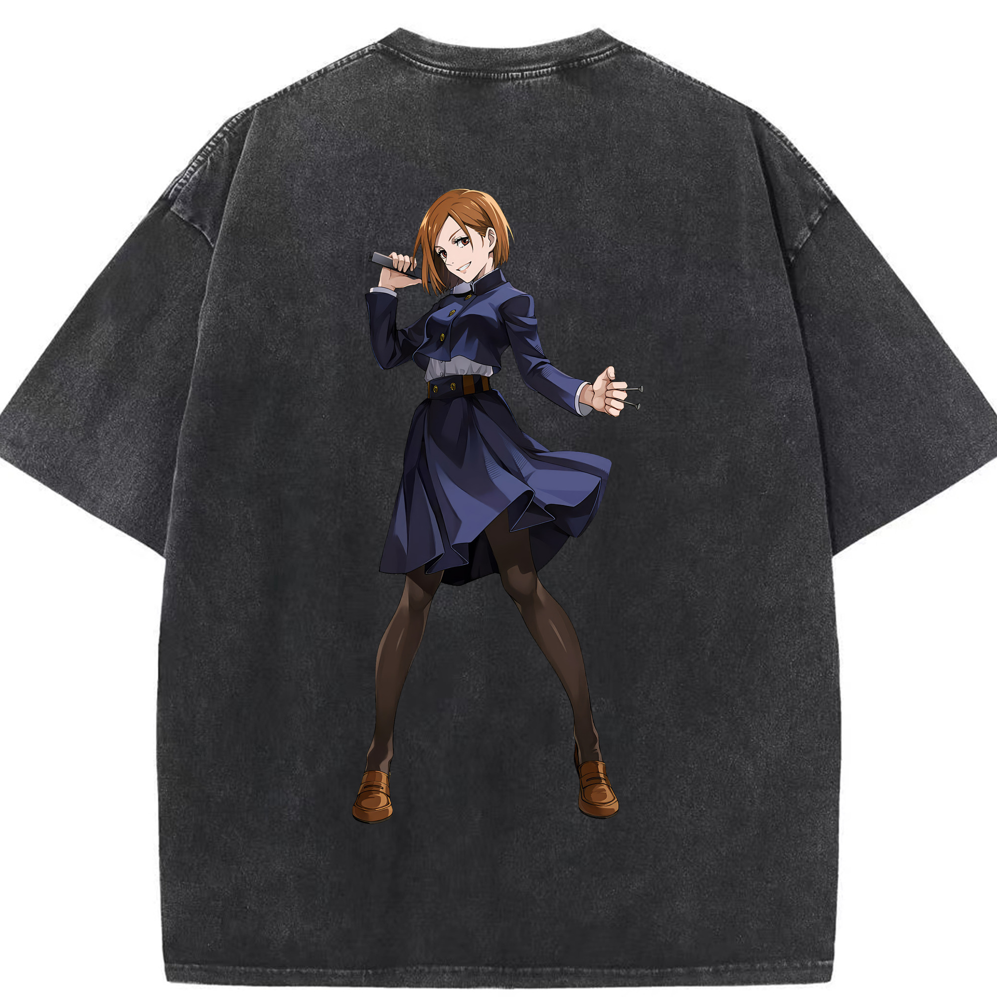 （画像用） 呪術廻戦 Jujutsu Kaisen 綿100% ヴィンテージ風 半袖Tシャツ（背面プリント）