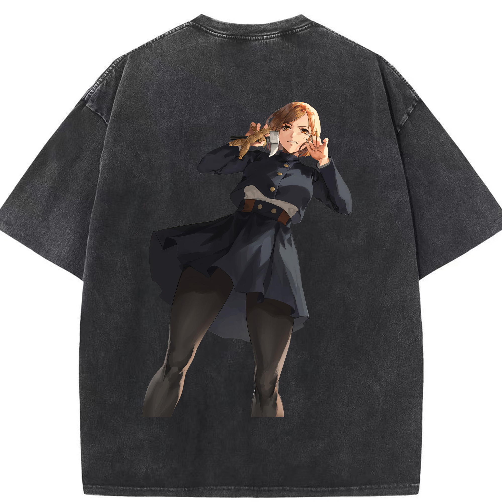 （画像用） 呪術廻戦 Jujutsu Kaisen 綿100% ヴィンテージ風 半袖Tシャツ（背面プリント）