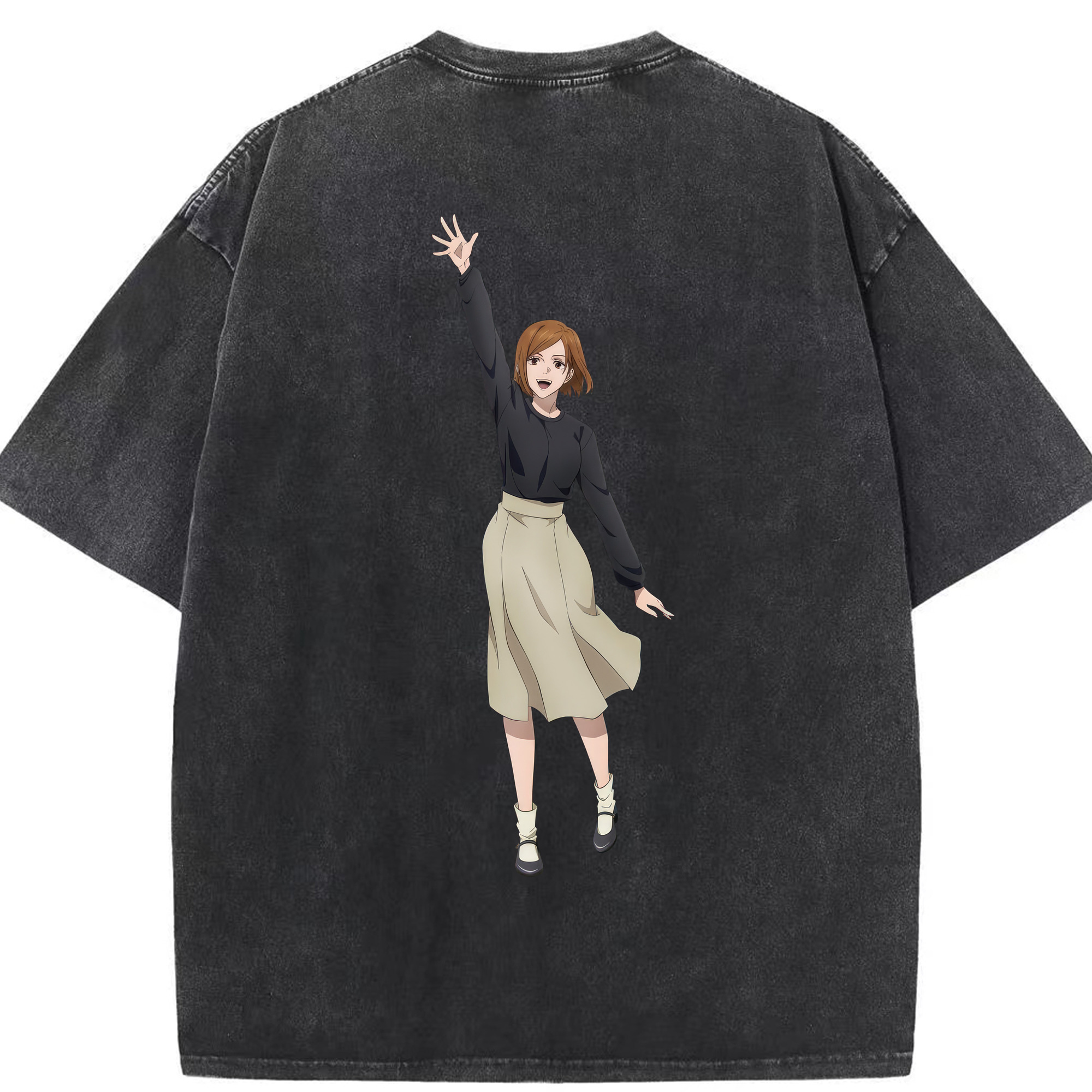 （画像用） 呪術廻戦 Jujutsu Kaisen 綿100% ヴィンテージ風 半袖Tシャツ（背面プリント）