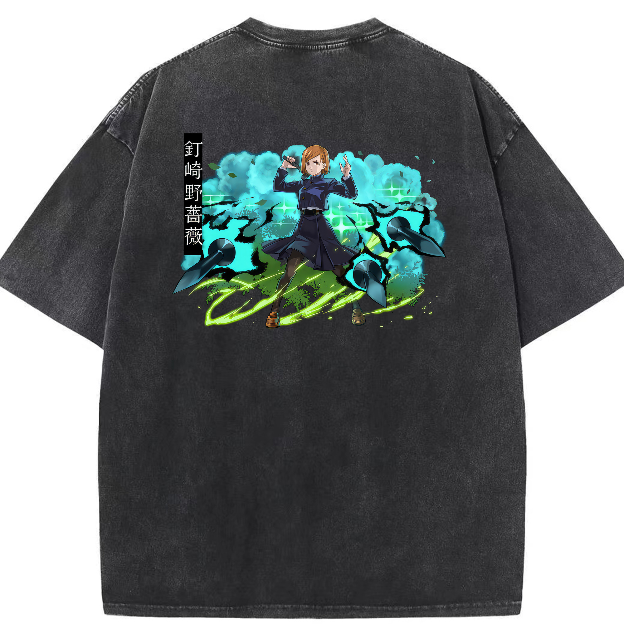 （画像用） 呪術廻戦 Jujutsu Kaisen 綿100% ヴィンテージ風 半袖Tシャツ（背面プリント）