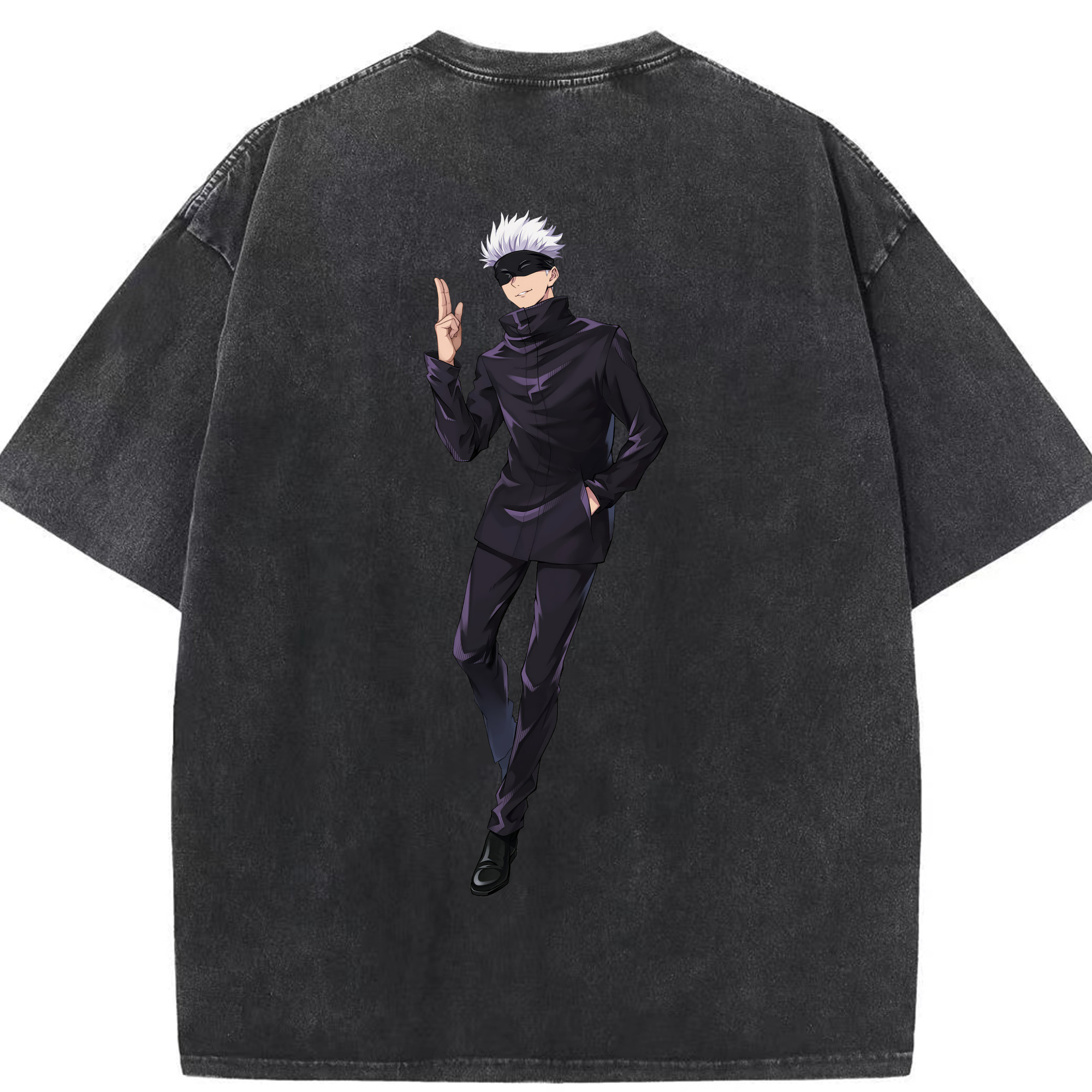 （画像用） 呪術廻戦 Jujutsu Kaisen 綿100% ヴィンテージ風 半袖Tシャツ（背面プリント）