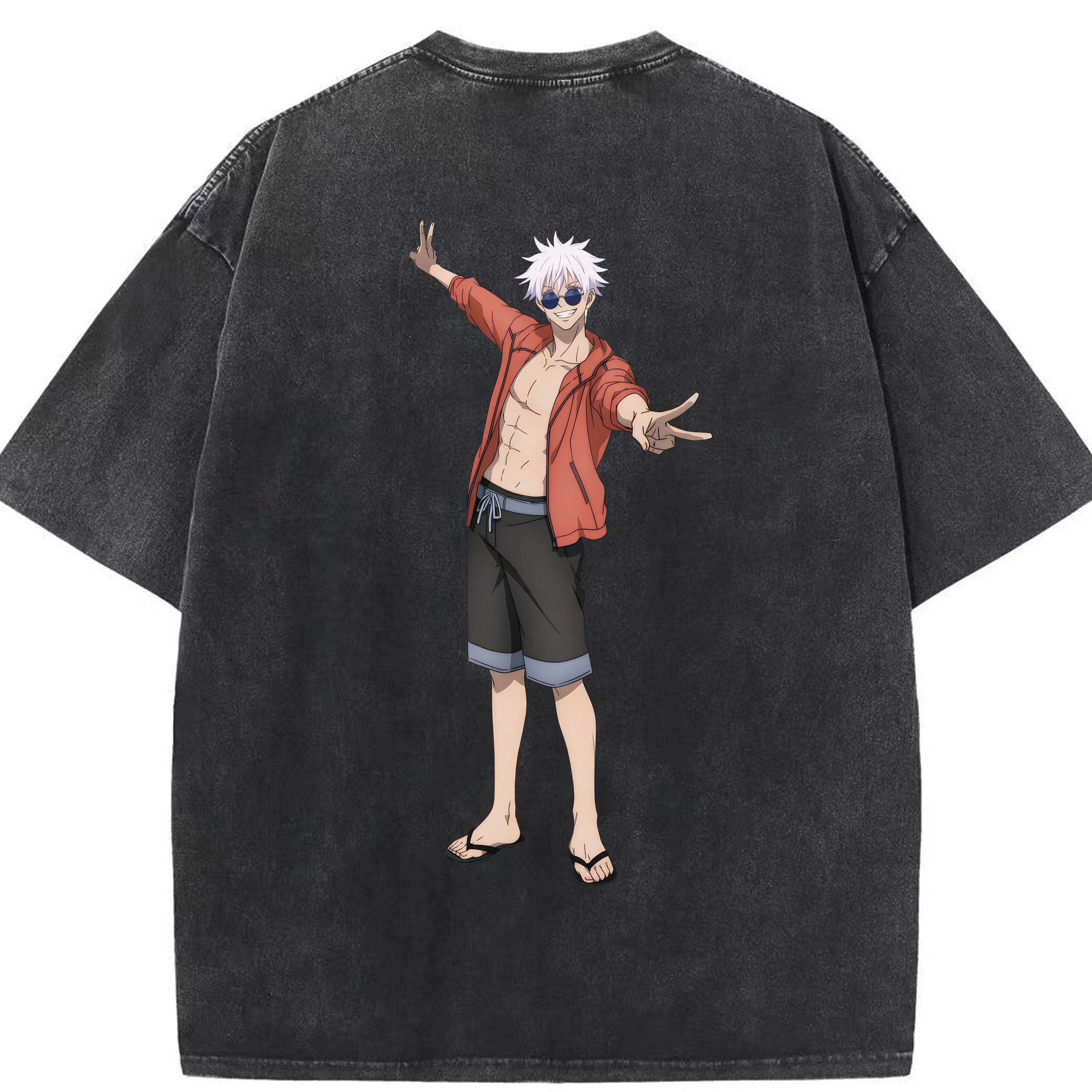 （画像用） 呪術廻戦 Jujutsu Kaisen 綿100% ヴィンテージ風 半袖Tシャツ（背面プリント）