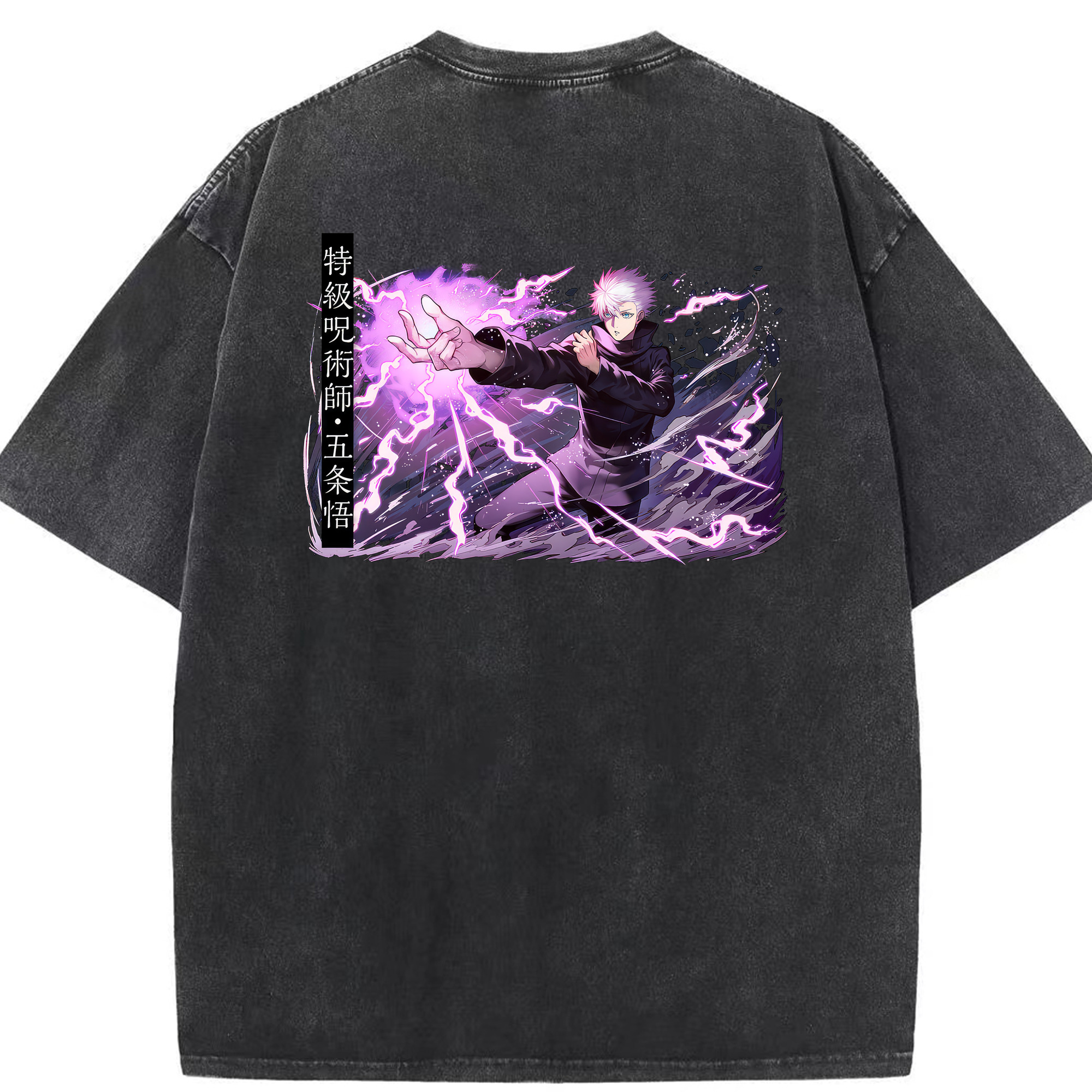 （画像用） 呪術廻戦 Jujutsu Kaisen 綿100% ヴィンテージ風 半袖Tシャツ（背面プリント）