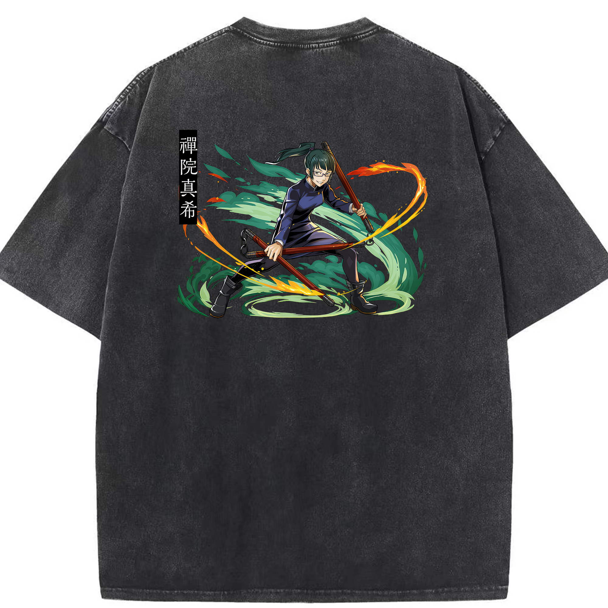 （画像用） 呪術廻戦 Jujutsu Kaisen 綿100% ヴィンテージ風 半袖Tシャツ（背面プリント）