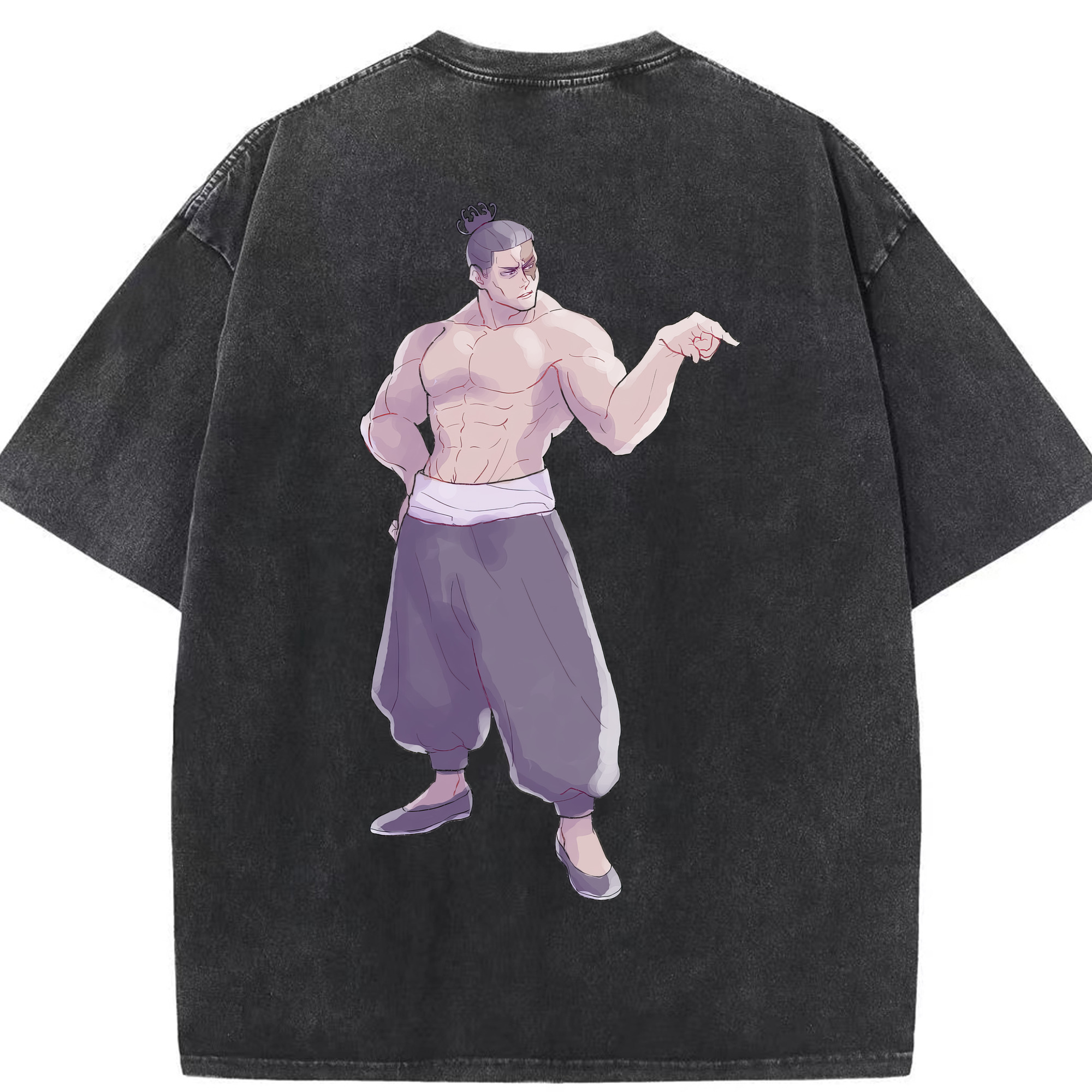 （画像用） 呪術廻戦 Jujutsu Kaisen 綿100% ヴィンテージ風 半袖Tシャツ（背面プリント）