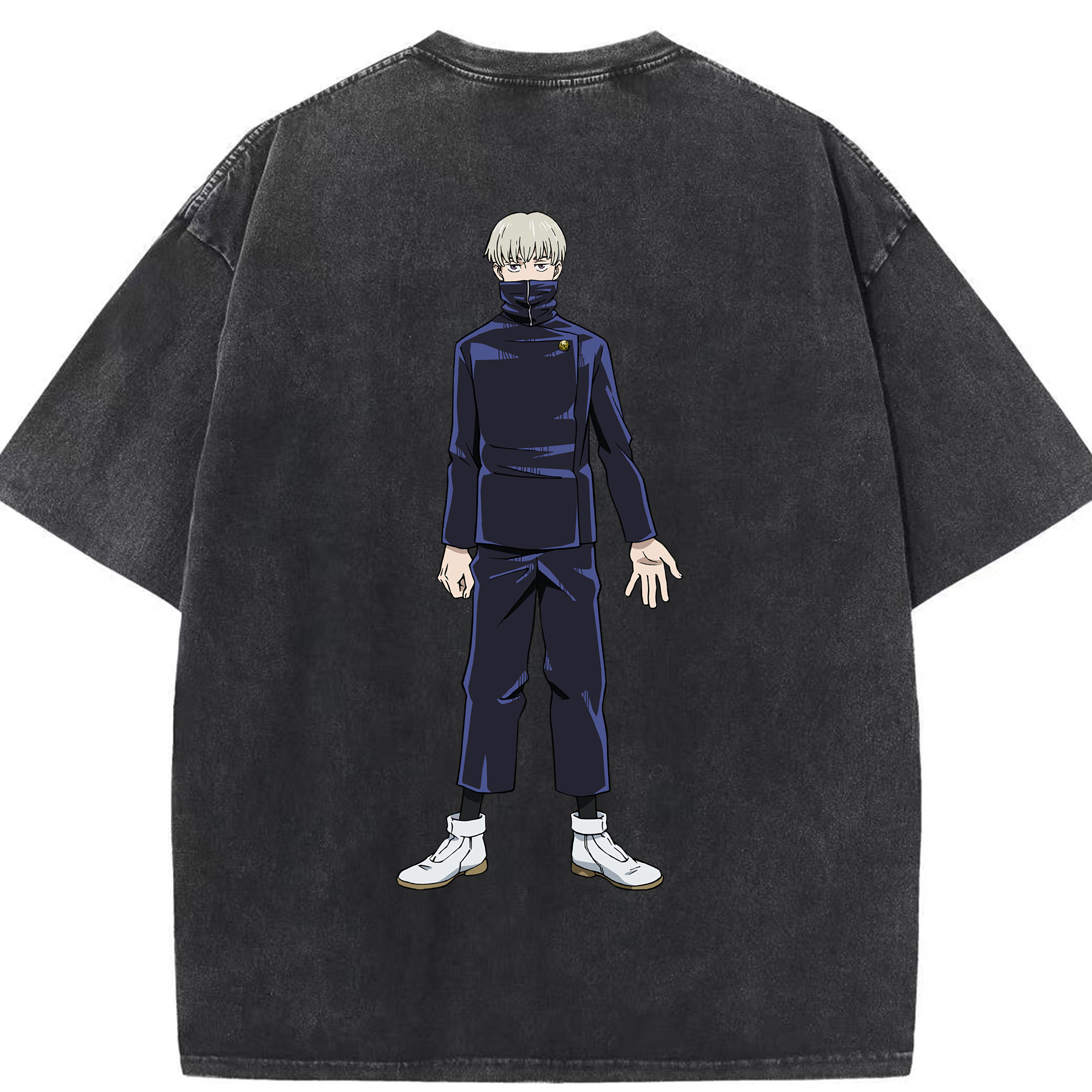 （画像用） 呪術廻戦 Jujutsu Kaisen 綿100% ヴィンテージ風 半袖Tシャツ（背面プリント）