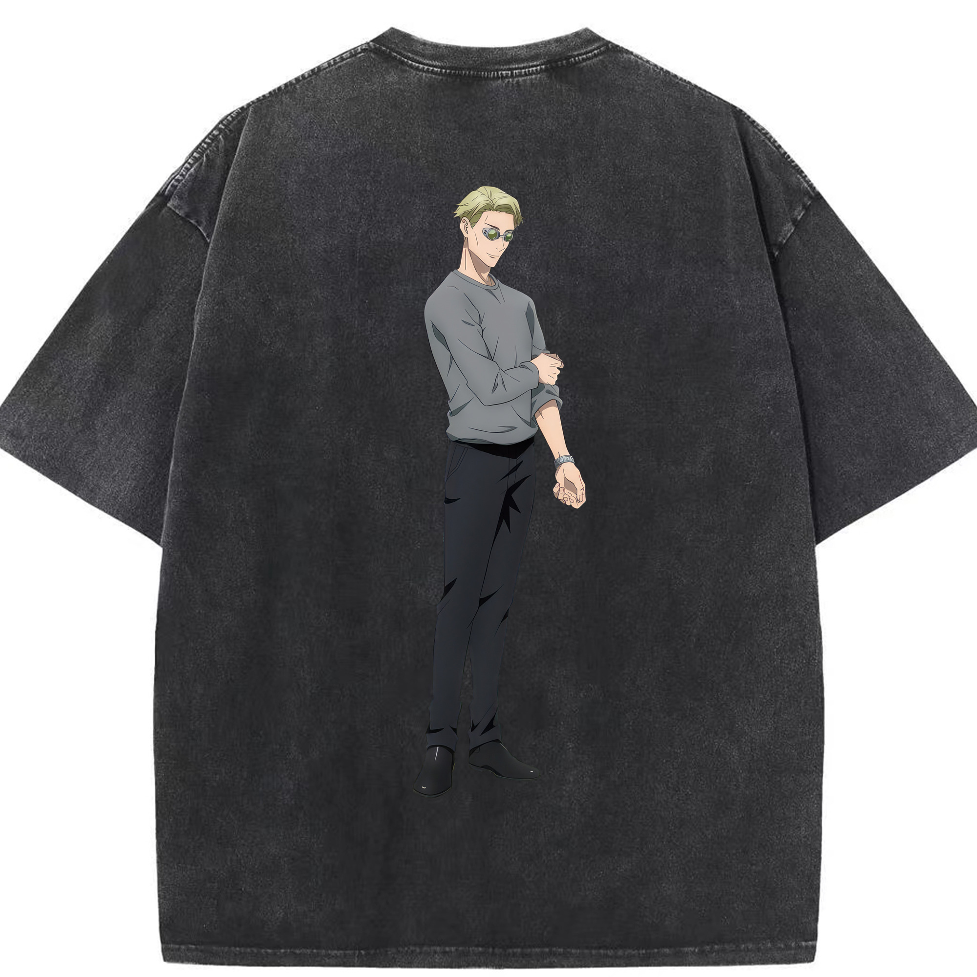 （画像用） 呪術廻戦 Jujutsu Kaisen 綿100% ヴィンテージ風 半袖Tシャツ（背面プリント）