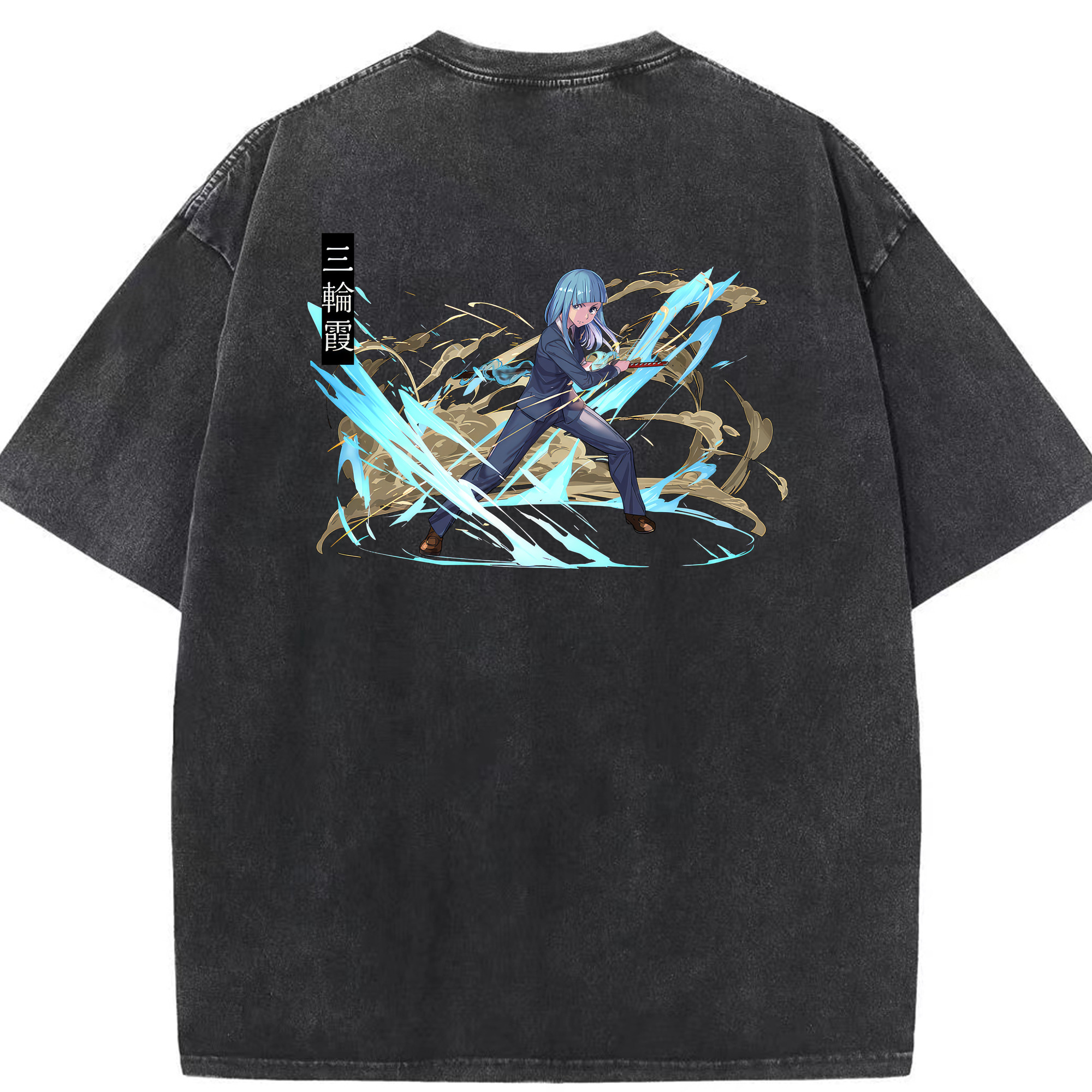 （画像用） 呪術廻戦 Jujutsu Kaisen 綿100% ヴィンテージ風 半袖Tシャツ（背面プリント）