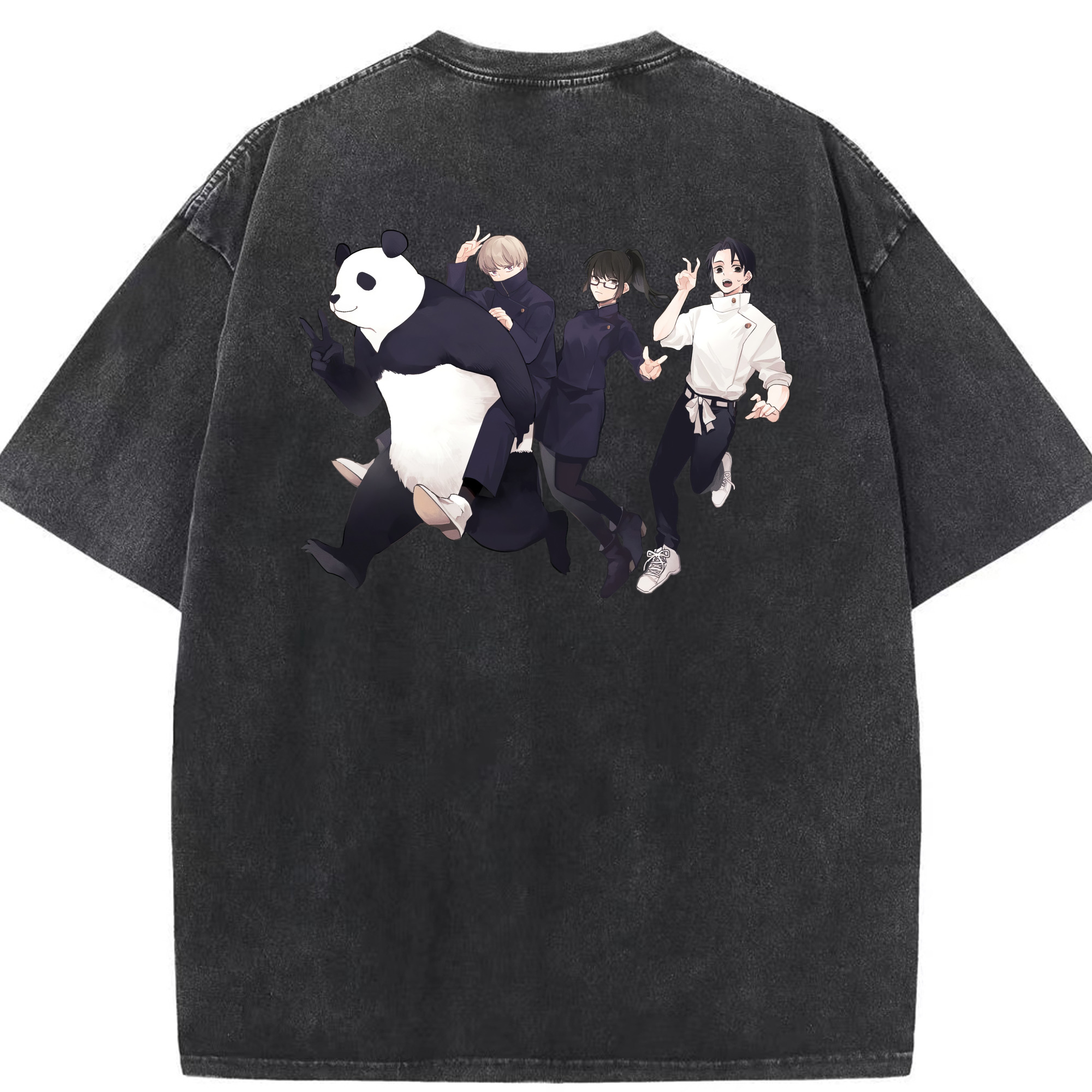 （画像用） 呪術廻戦 Jujutsu Kaisen 綿100% ヴィンテージ風 半袖Tシャツ（背面プリント）