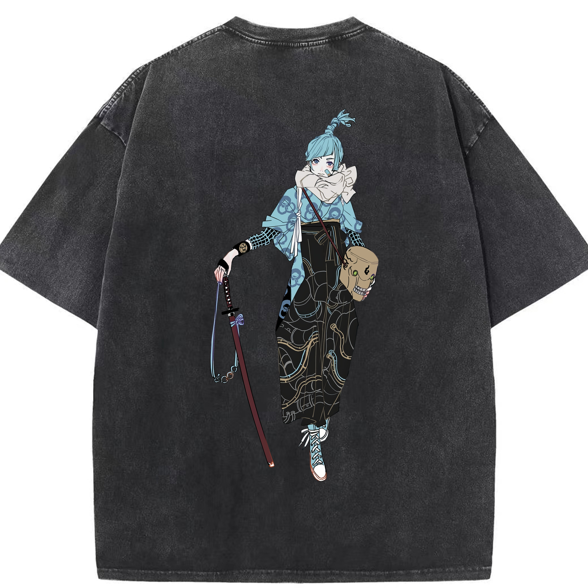 （画像用） 呪術廻戦 Jujutsu Kaisen 綿100% ヴィンテージ風 半袖Tシャツ（背面プリント）
