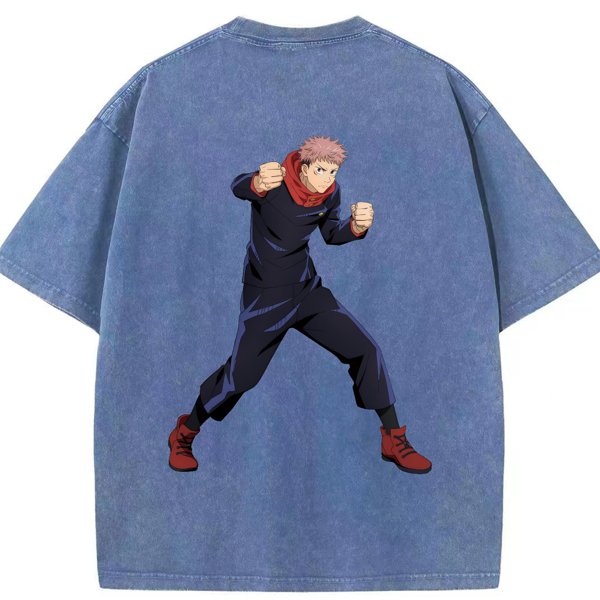 （画像用） 呪術廻戦 Jujutsu Kaisen 綿100% ヴィンテージ風 半袖Tシャツ（背面プリント）