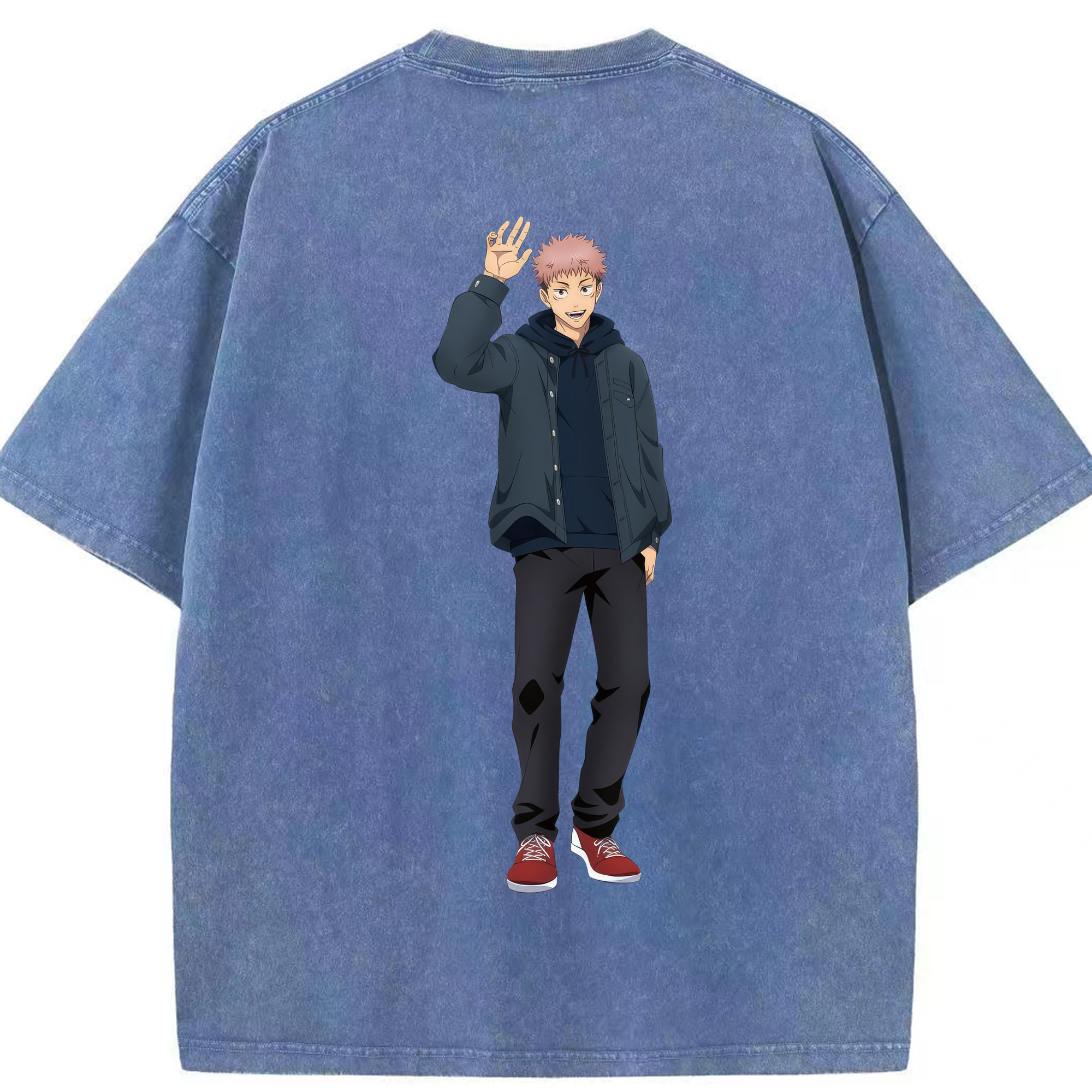 （画像用） 呪術廻戦 Jujutsu Kaisen 綿100% ヴィンテージ風 半袖Tシャツ（背面プリント）