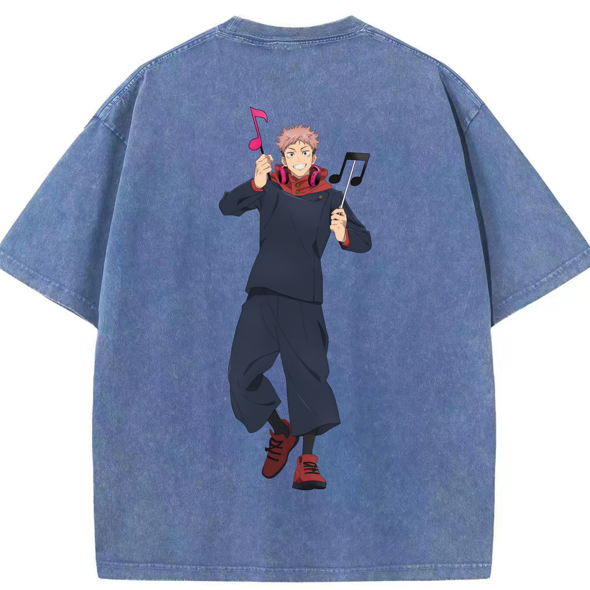 （画像用） 呪術廻戦 Jujutsu Kaisen 綿100% ヴィンテージ風 半袖Tシャツ（背面プリント）