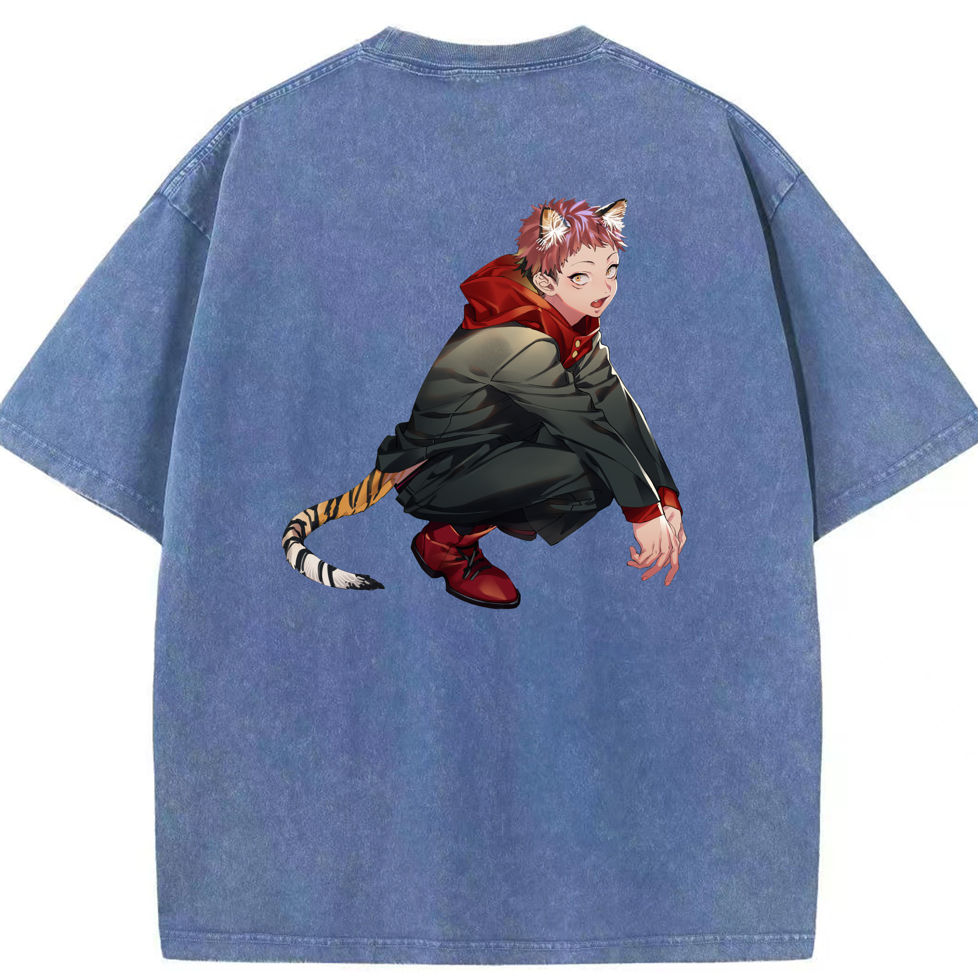 （画像用） 呪術廻戦 Jujutsu Kaisen 綿100% ヴィンテージ風 半袖Tシャツ（背面プリント）