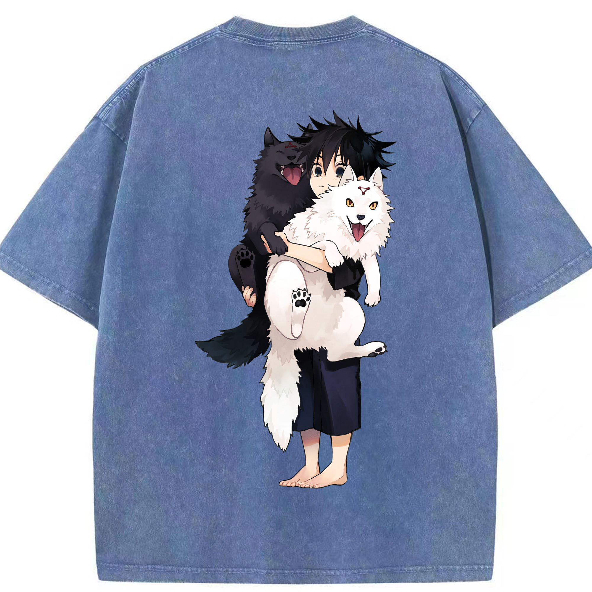 （画像用） 呪術廻戦 Jujutsu Kaisen 綿100% ヴィンテージ風 半袖Tシャツ（背面プリント）