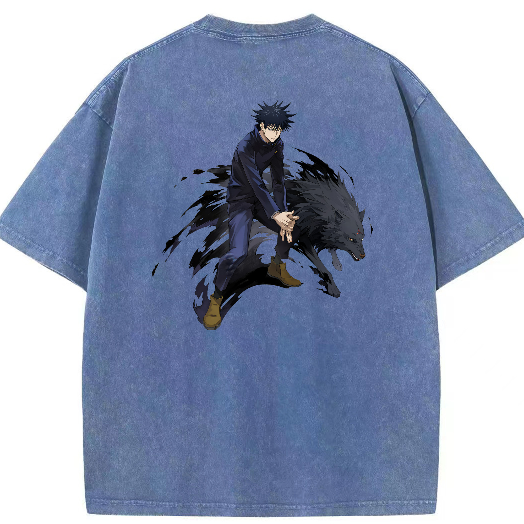 （画像用） 呪術廻戦 Jujutsu Kaisen 綿100% ヴィンテージ風 半袖Tシャツ（背面プリント）