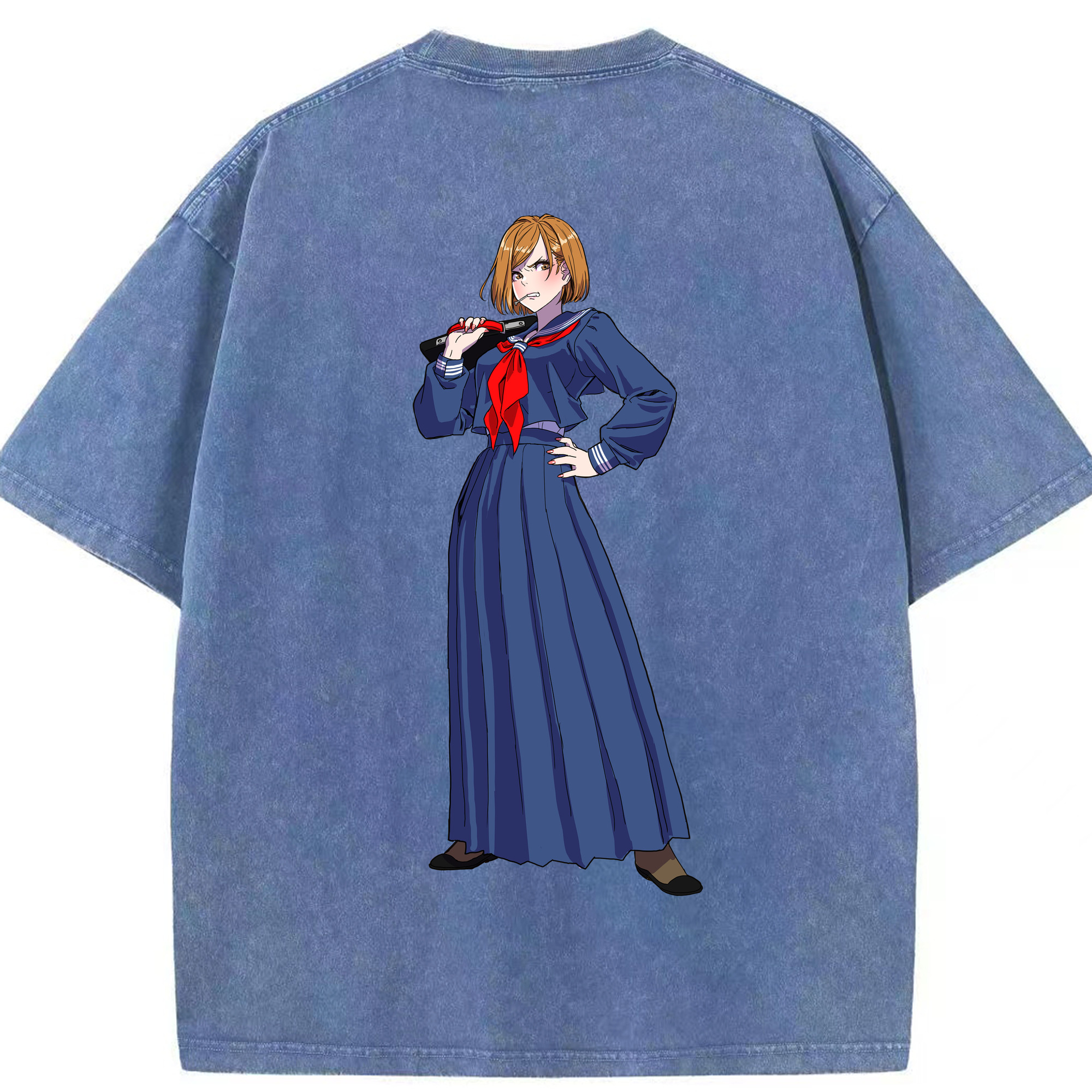 （画像用） 呪術廻戦 Jujutsu Kaisen 綿100% ヴィンテージ風 半袖Tシャツ（背面プリント）