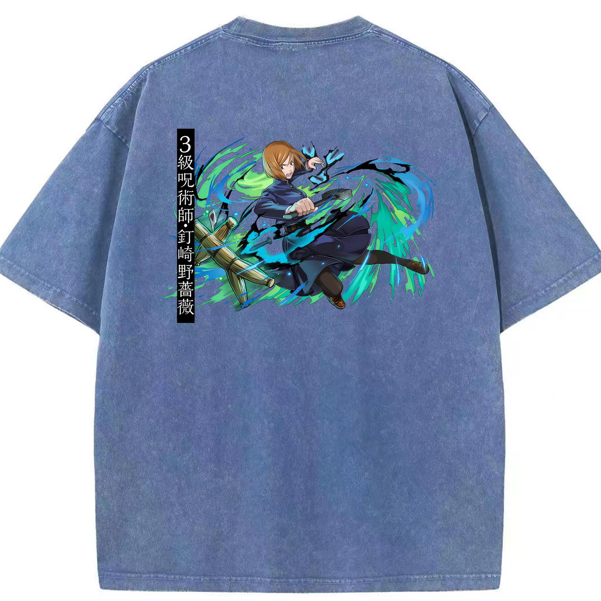 （画像用） 呪術廻戦 Jujutsu Kaisen 綿100% ヴィンテージ風 半袖Tシャツ（背面プリント）