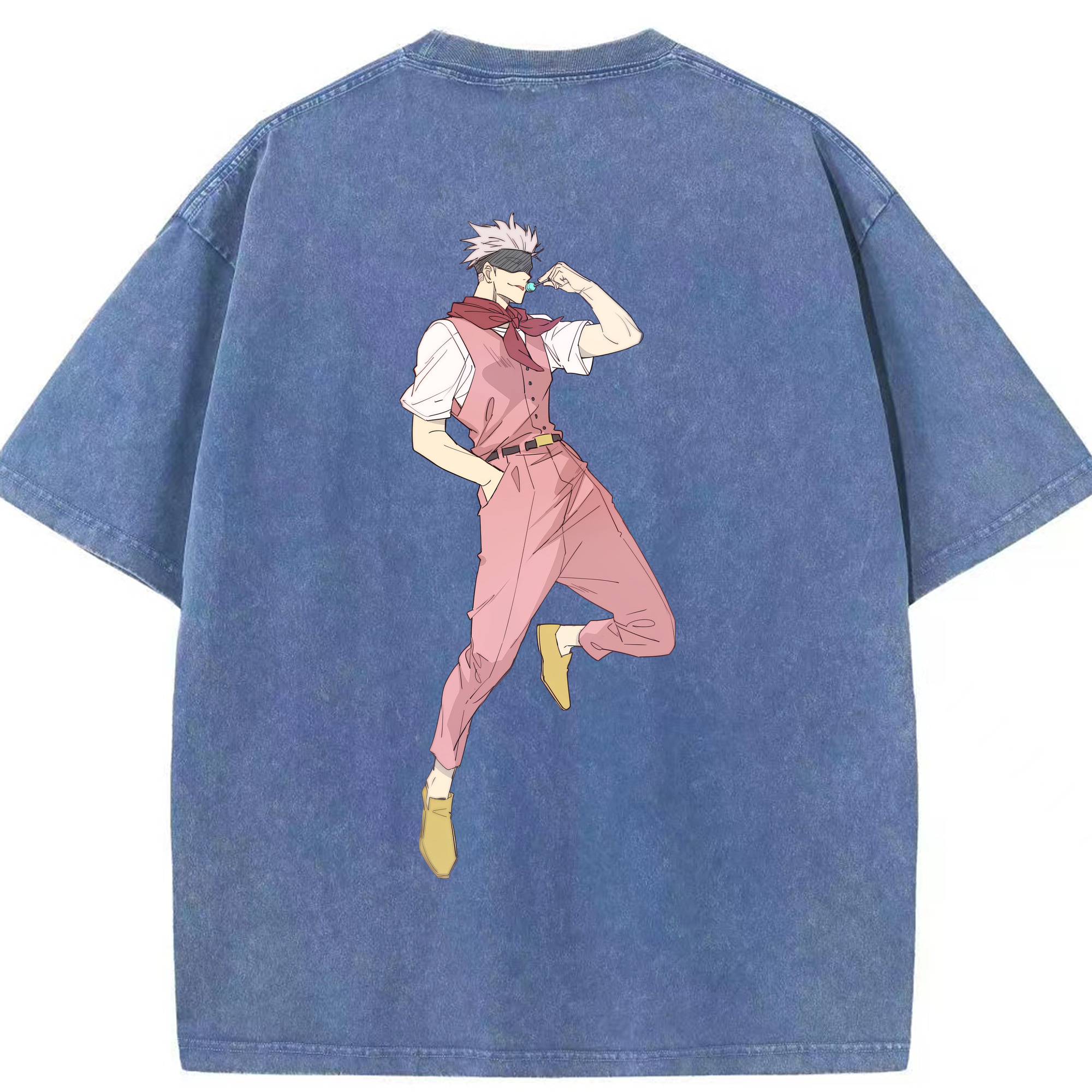（画像用） 呪術廻戦 Jujutsu Kaisen 綿100% ヴィンテージ風 半袖Tシャツ（背面プリント）