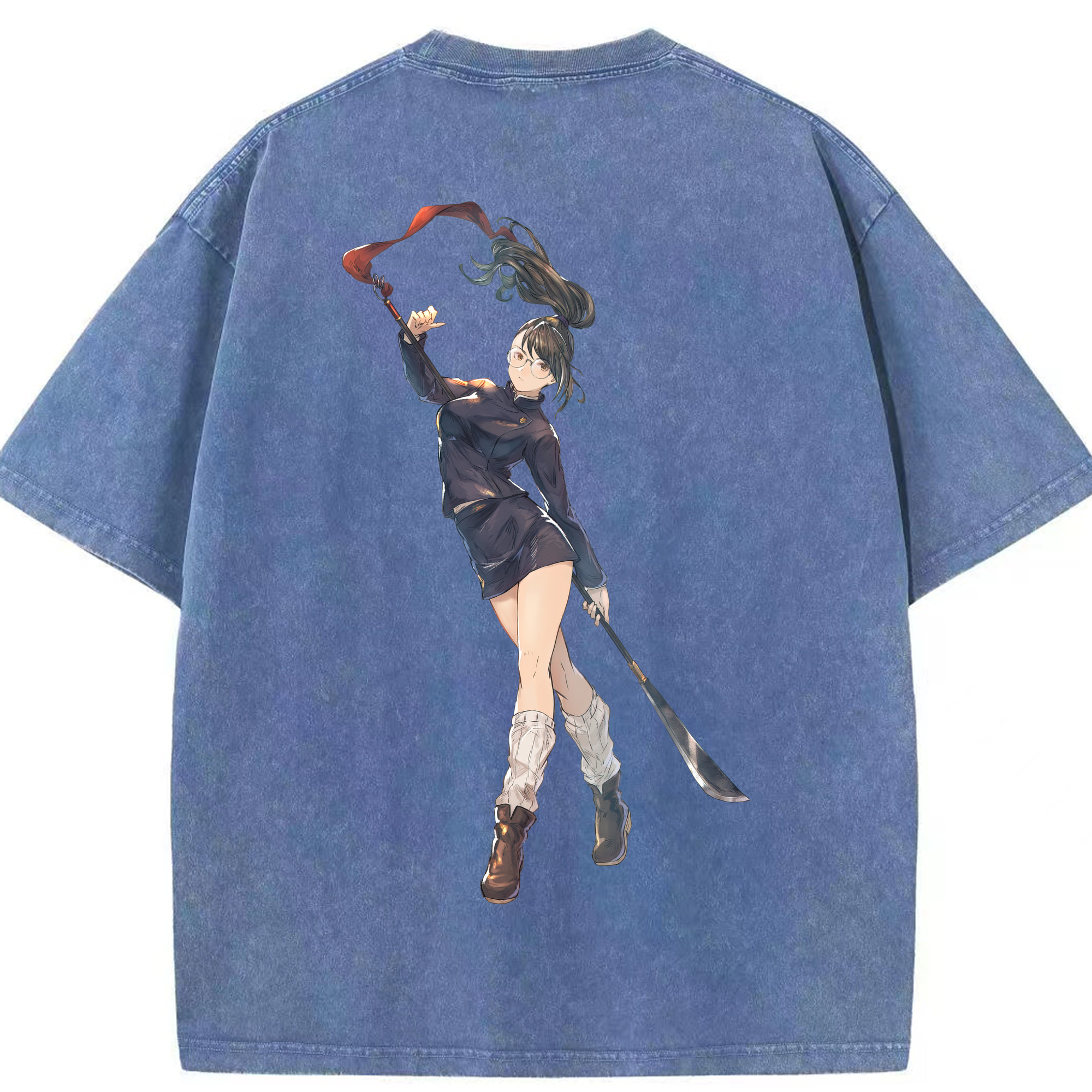 （画像用） 呪術廻戦 Jujutsu Kaisen 綿100% ヴィンテージ風 半袖Tシャツ（背面プリント）