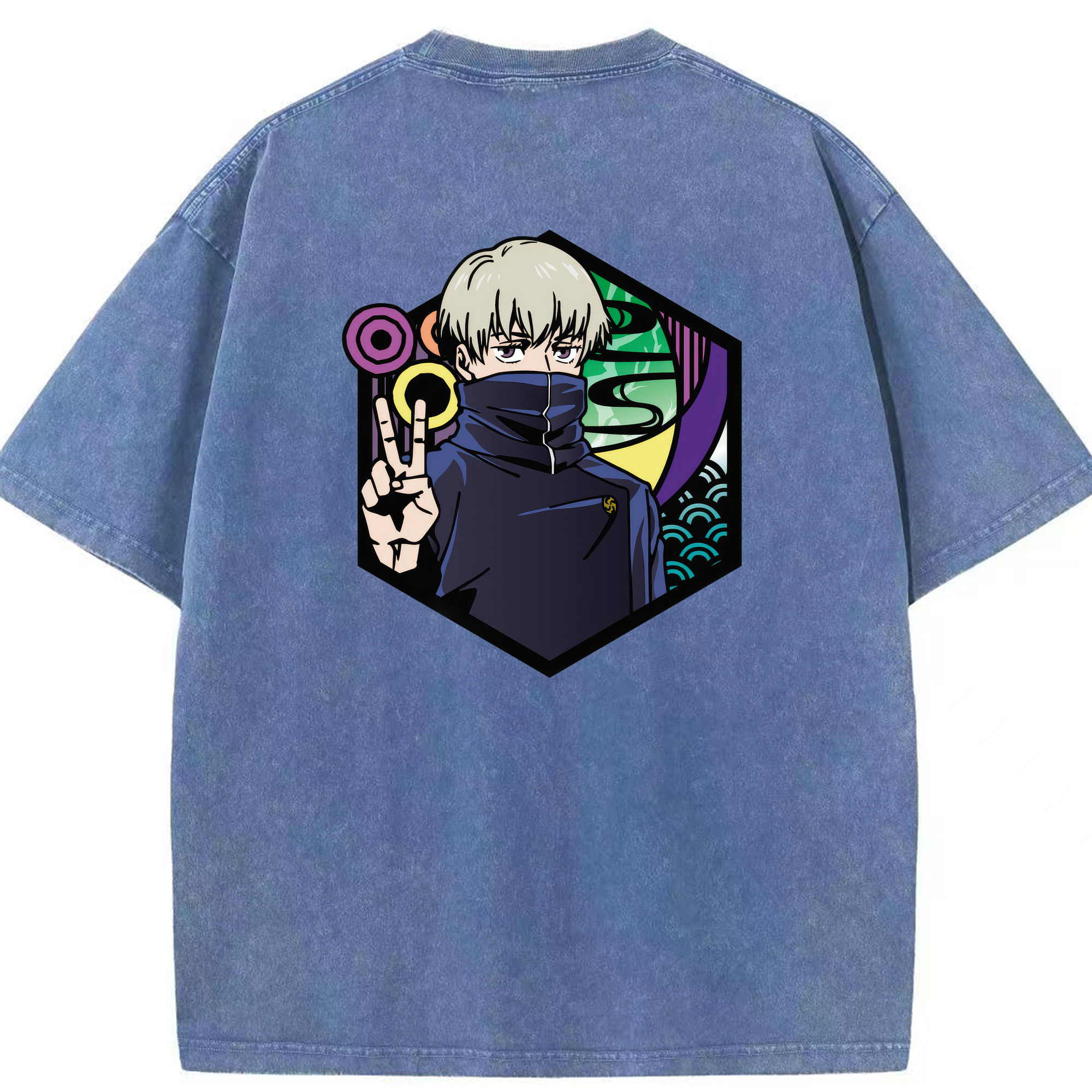 （画像用） 呪術廻戦 Jujutsu Kaisen 綿100% ヴィンテージ風 半袖Tシャツ（背面プリント）