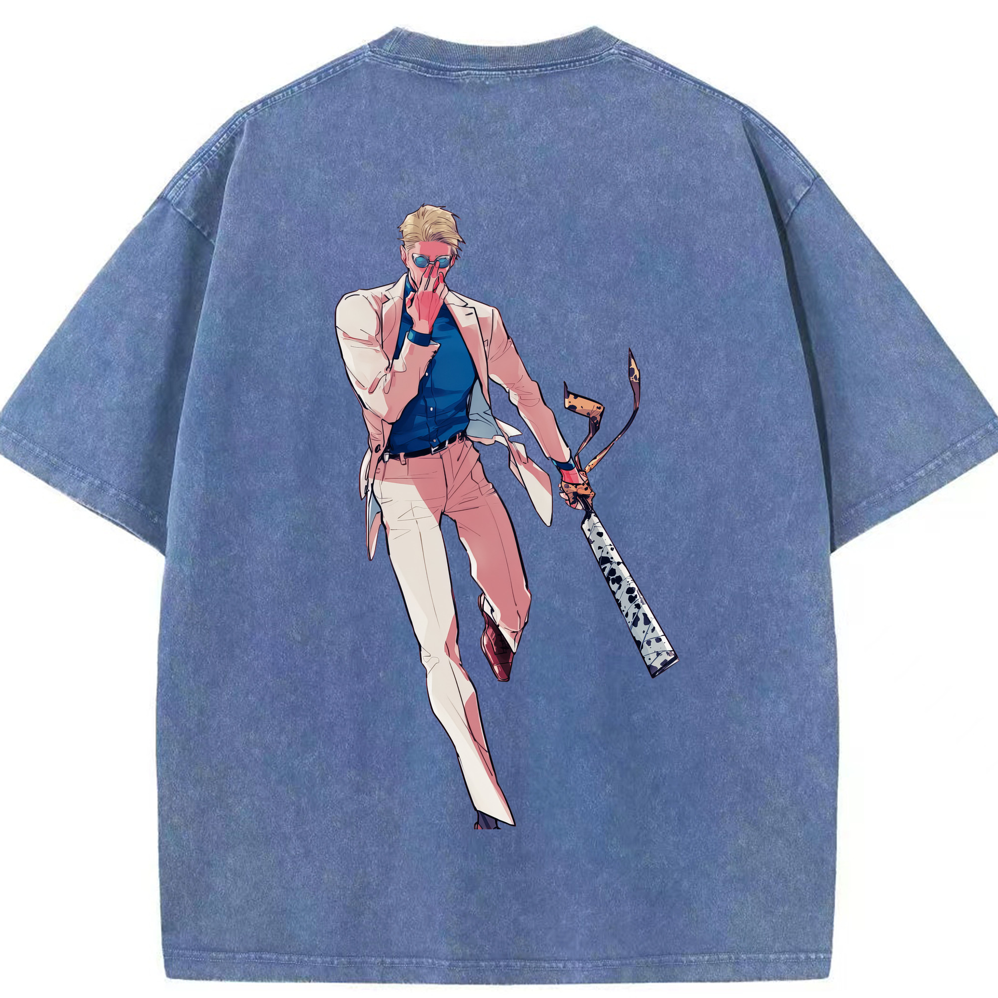 （画像用） 呪術廻戦 Jujutsu Kaisen 綿100% ヴィンテージ風 半袖Tシャツ（背面プリント）
