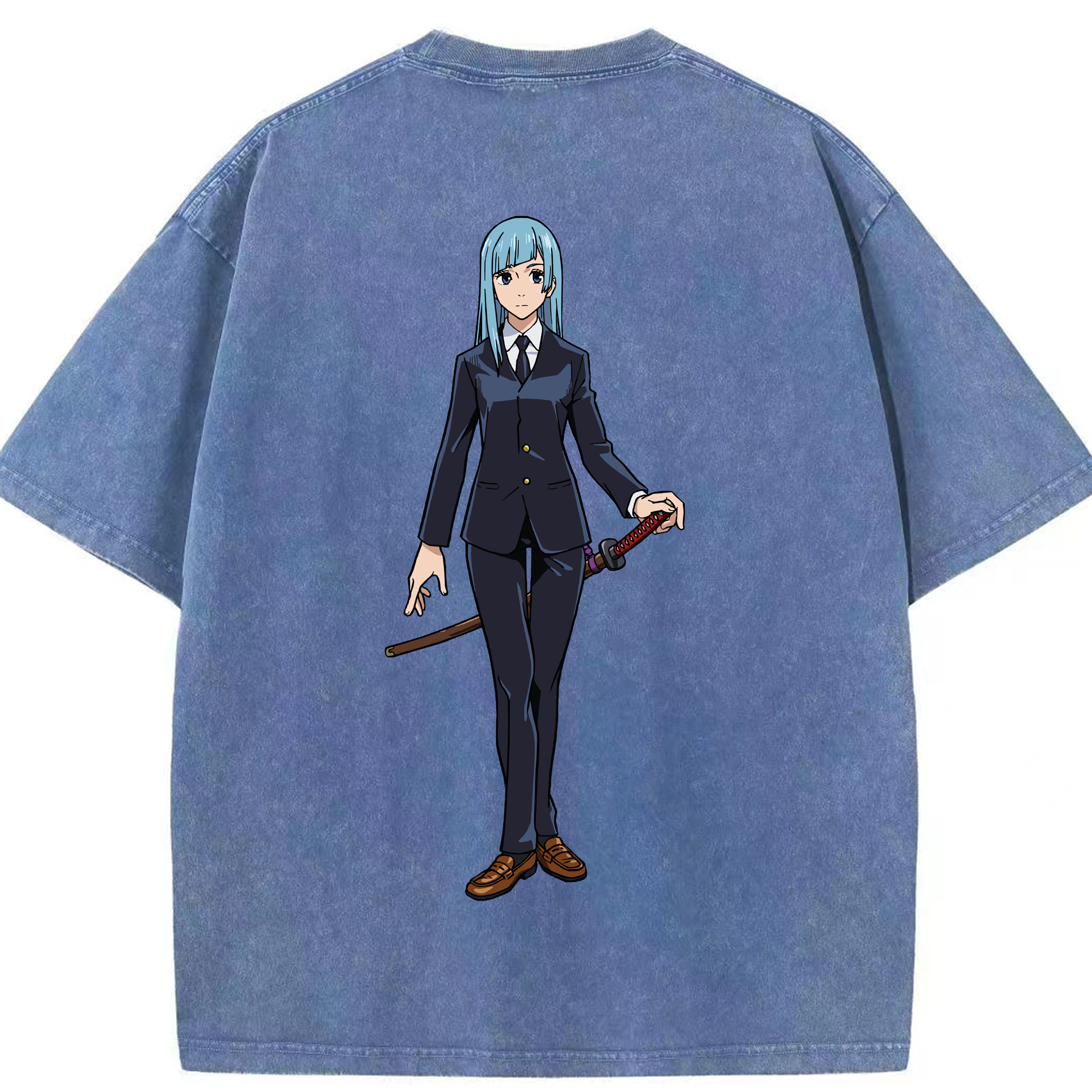 （画像用） 呪術廻戦 Jujutsu Kaisen 綿100% ヴィンテージ風 半袖Tシャツ（背面プリント）