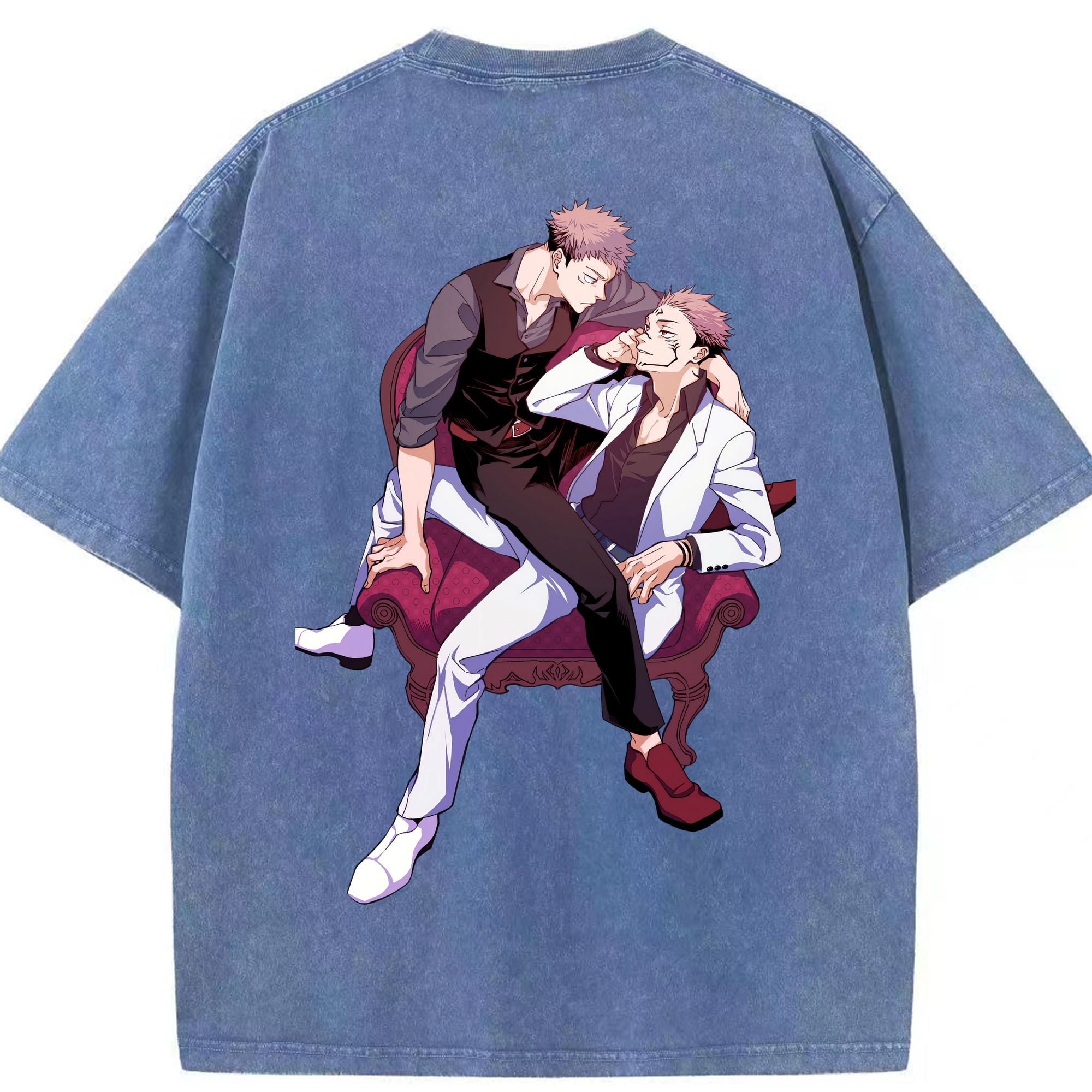 （画像用） 呪術廻戦 Jujutsu Kaisen 綿100% ヴィンテージ風 半袖Tシャツ（背面プリント）