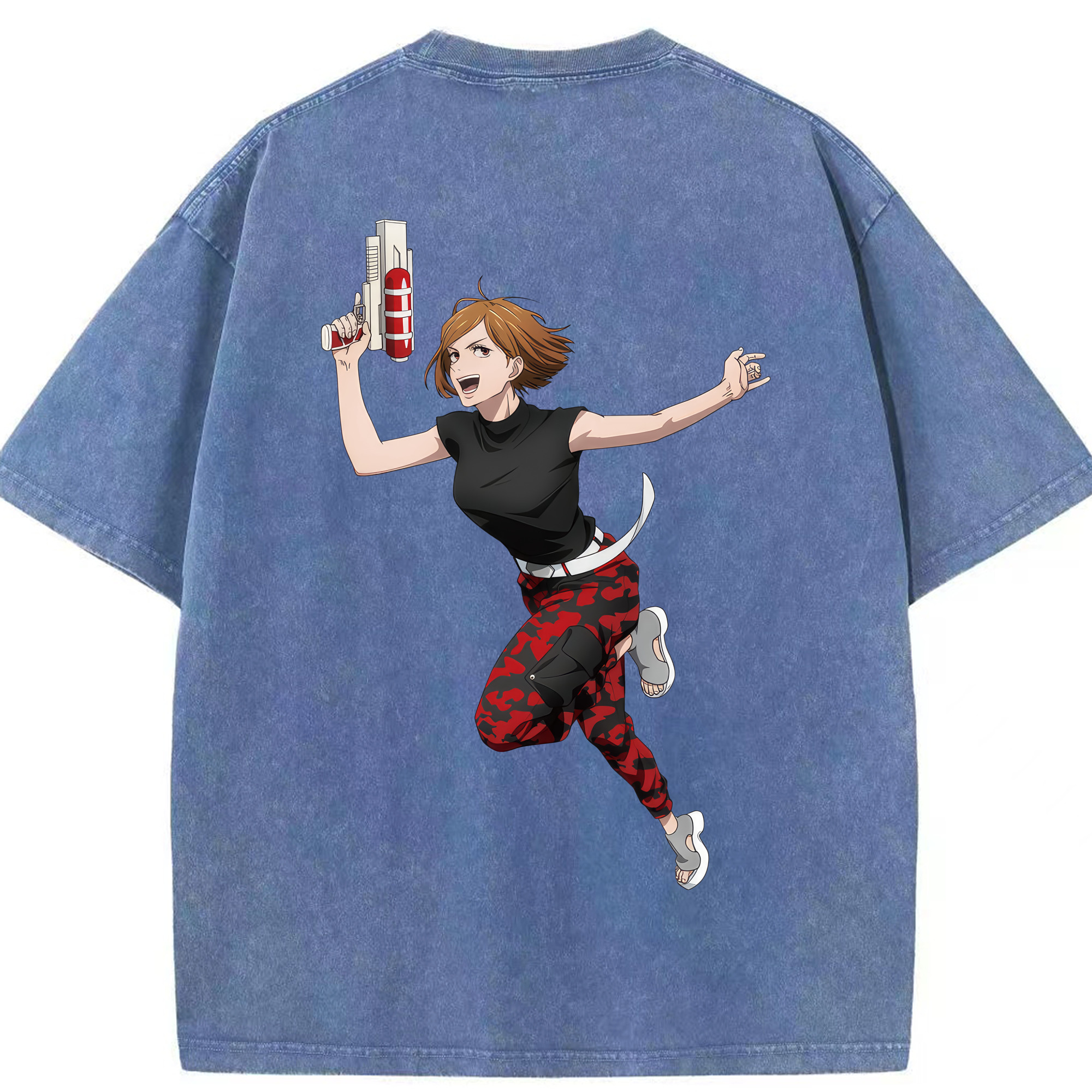 （画像用） 呪術廻戦 Jujutsu Kaisen 綿100% ヴィンテージ風 半袖Tシャツ（背面プリント）