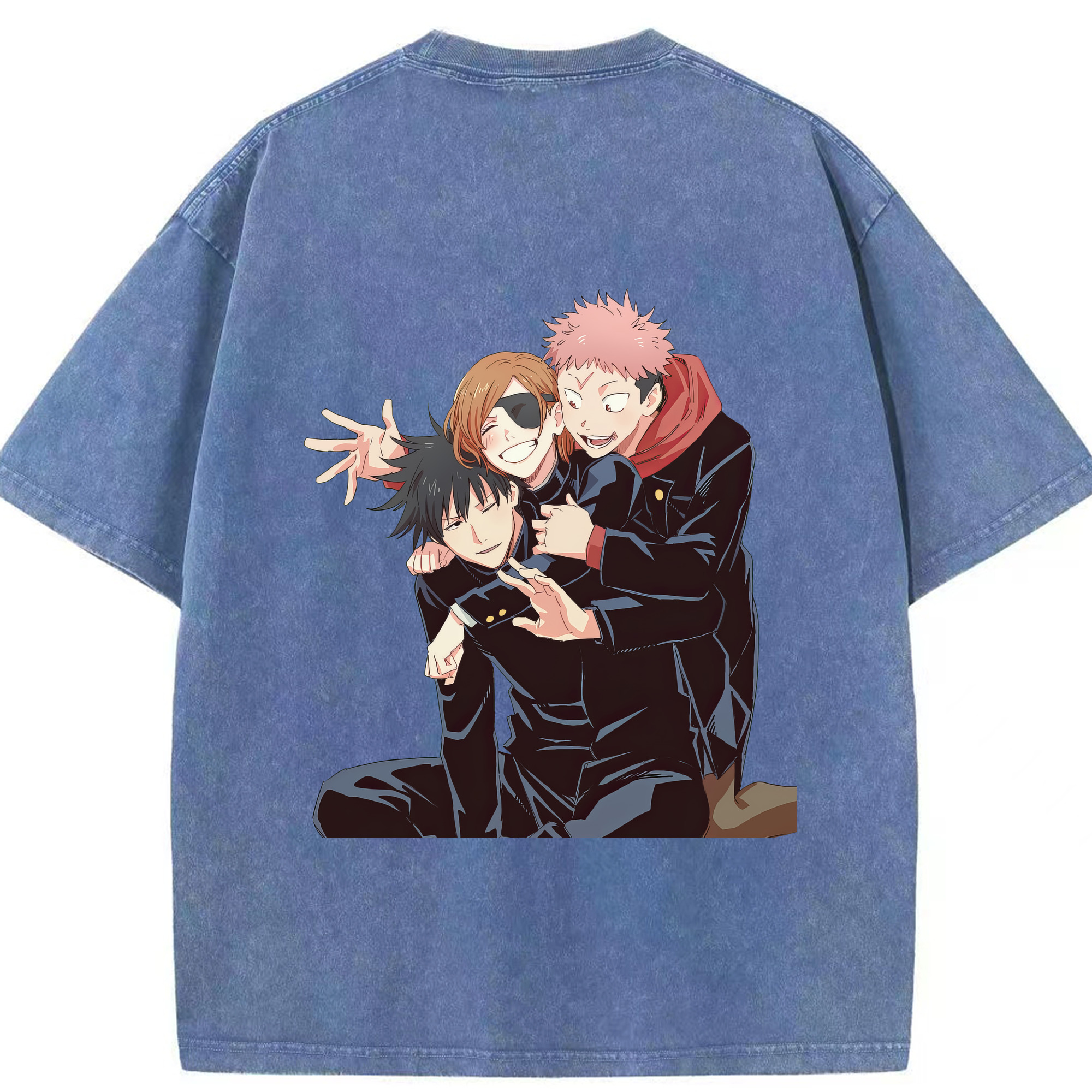 （画像用） 呪術廻戦 Jujutsu Kaisen 綿100% ヴィンテージ風 半袖Tシャツ（背面プリント）