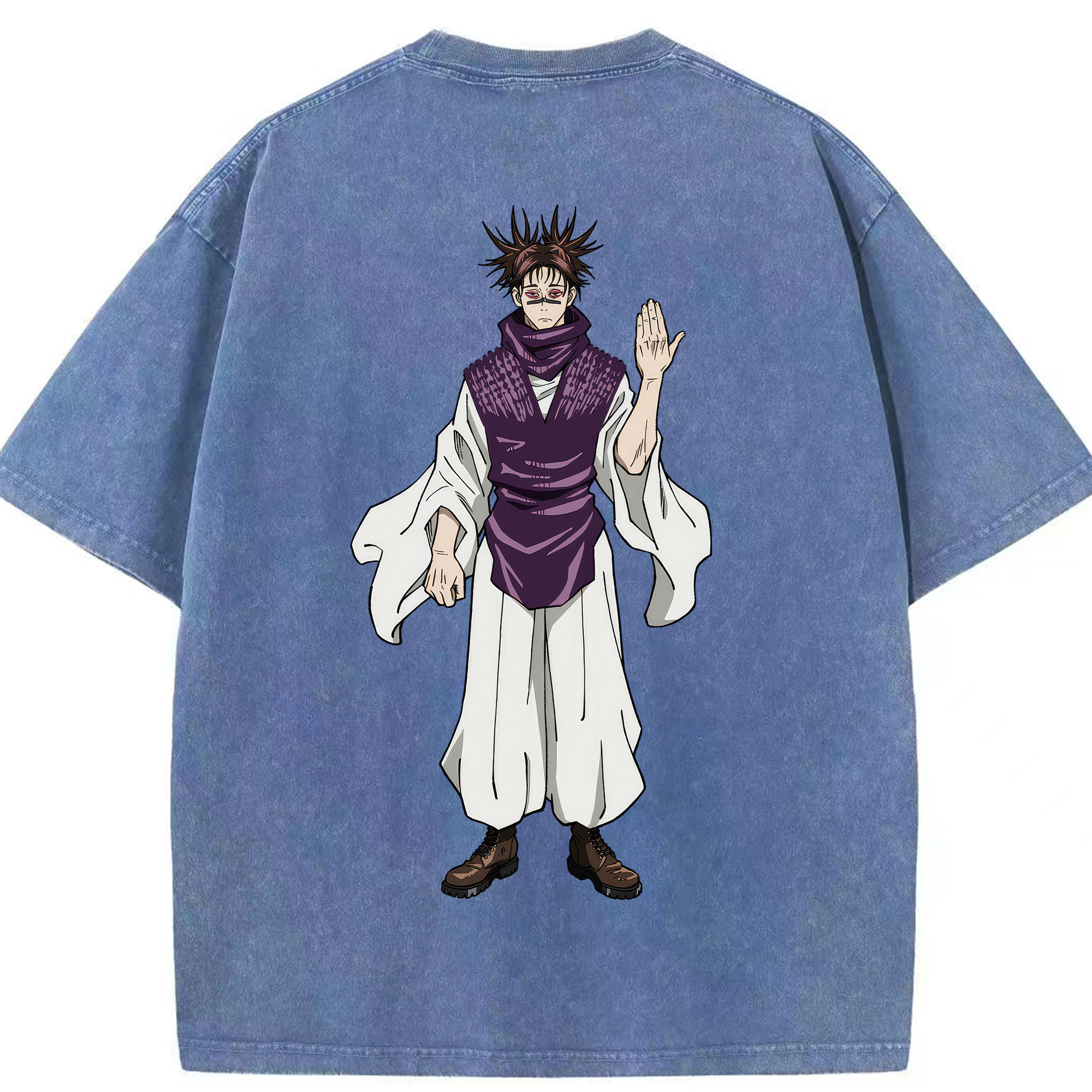 （画像用） 呪術廻戦 Jujutsu Kaisen 綿100% ヴィンテージ風 半袖Tシャツ（背面プリント）