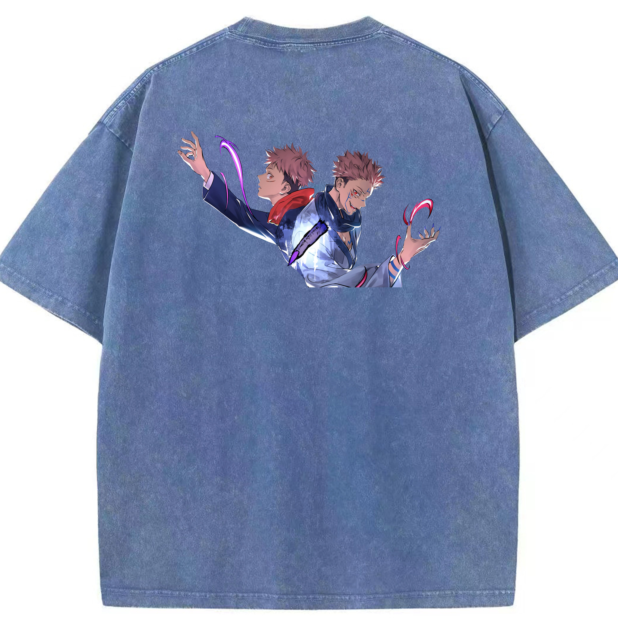 （画像用） 呪術廻戦 Jujutsu Kaisen 綿100% ヴィンテージ風 半袖Tシャツ（背面プリント）
