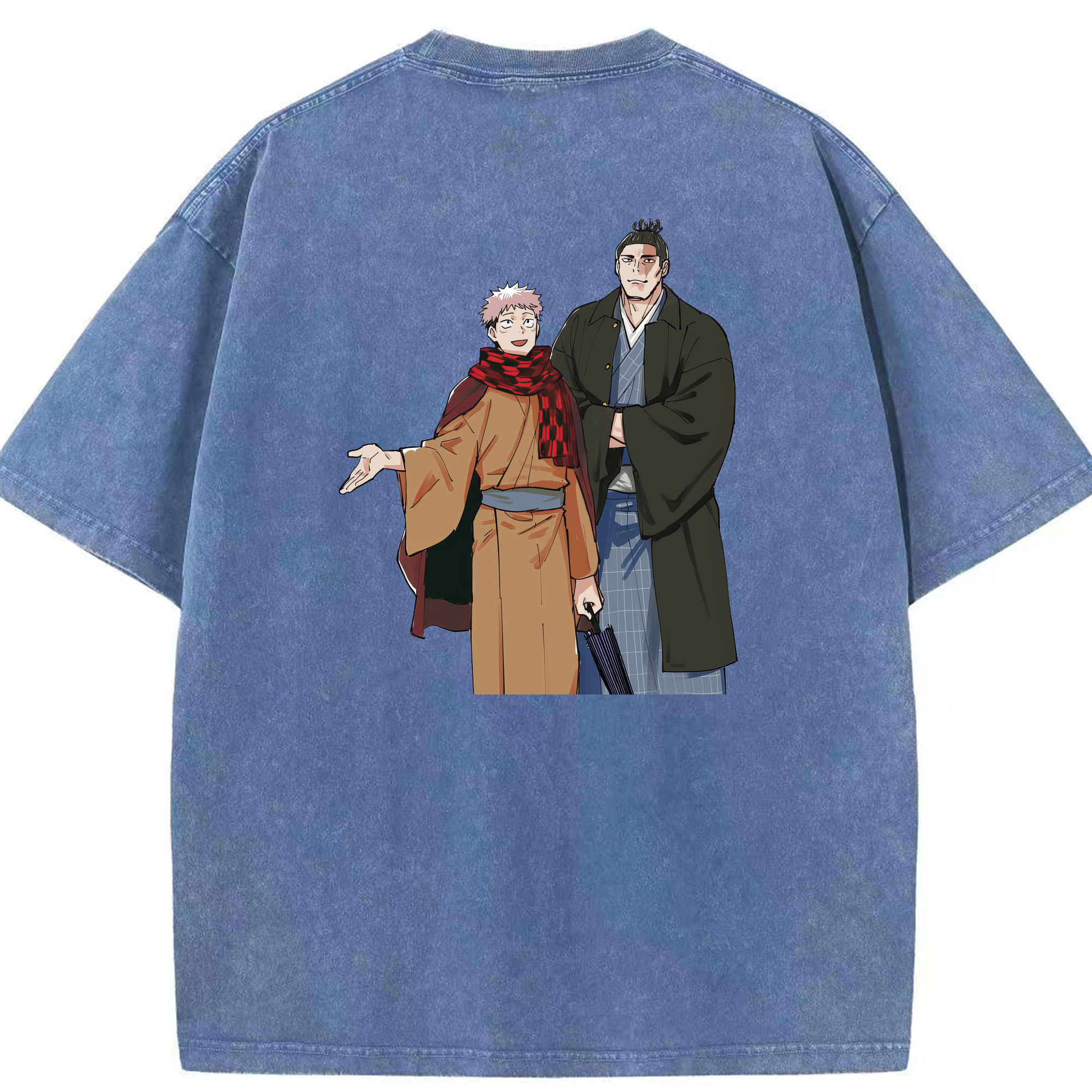 （画像用） 呪術廻戦 Jujutsu Kaisen 綿100% ヴィンテージ風 半袖Tシャツ（背面プリント）