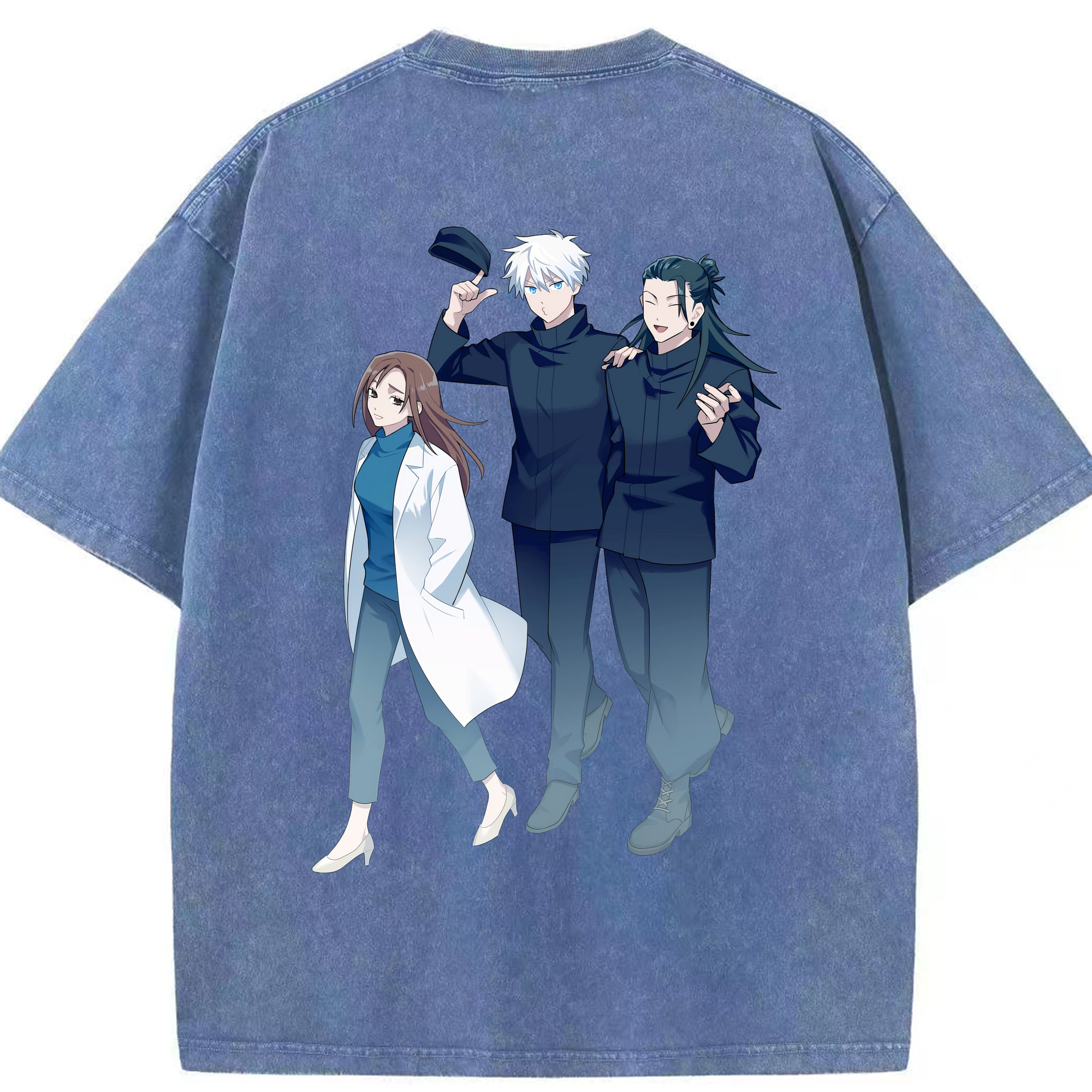 （画像用） 呪術廻戦 Jujutsu Kaisen 綿100% ヴィンテージ風 半袖Tシャツ（背面プリント）