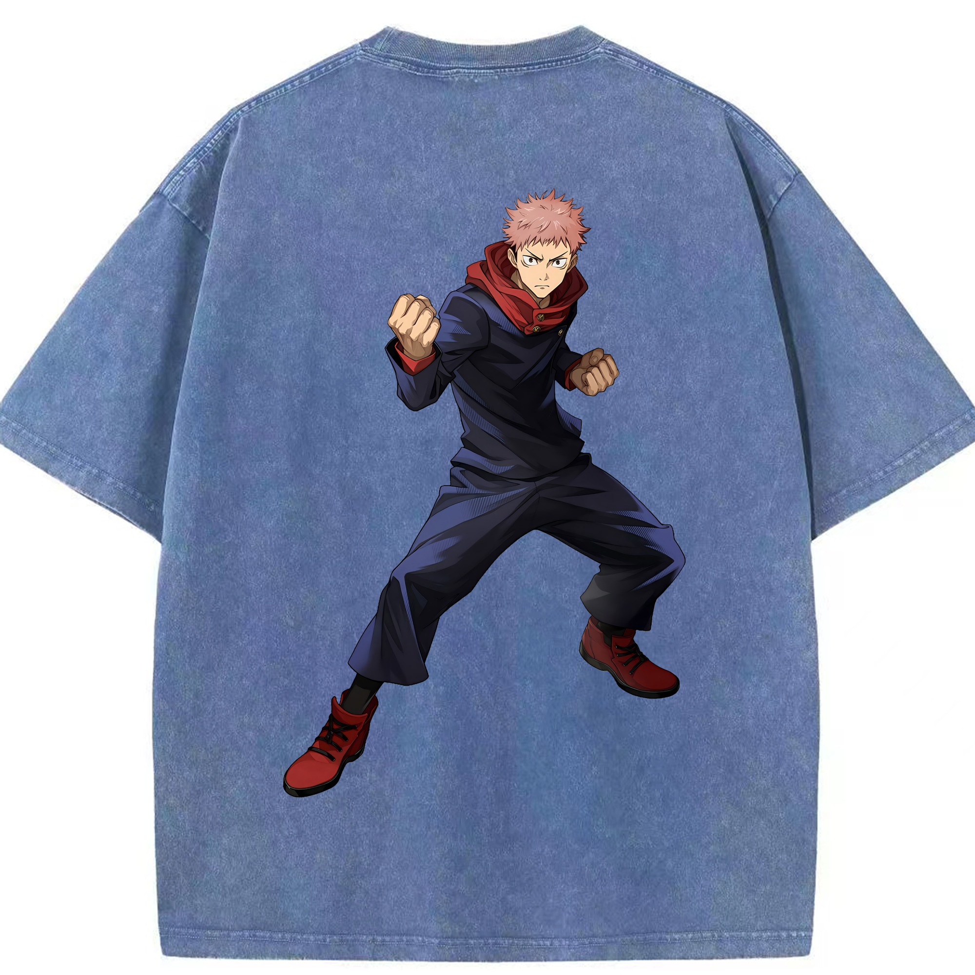 （画像用） 呪術廻戦 Jujutsu Kaisen 綿100% ヴィンテージ風 半袖Tシャツ（背面プリント）
