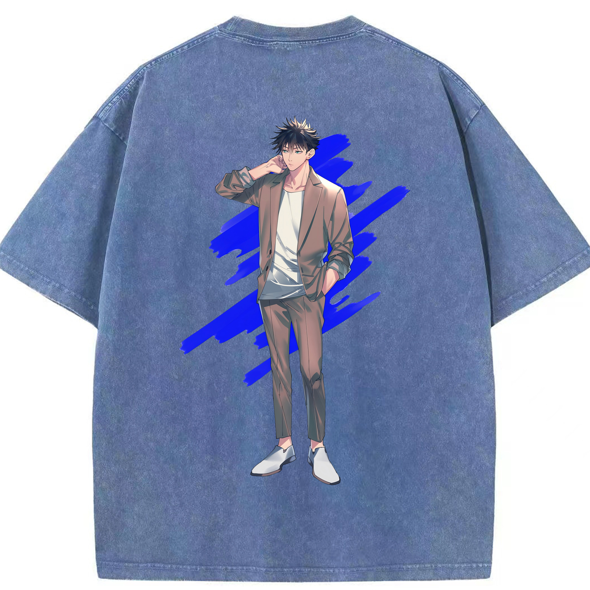 （画像用） 呪術廻戦 Jujutsu Kaisen 綿100% ヴィンテージ風 半袖Tシャツ（背面プリント）