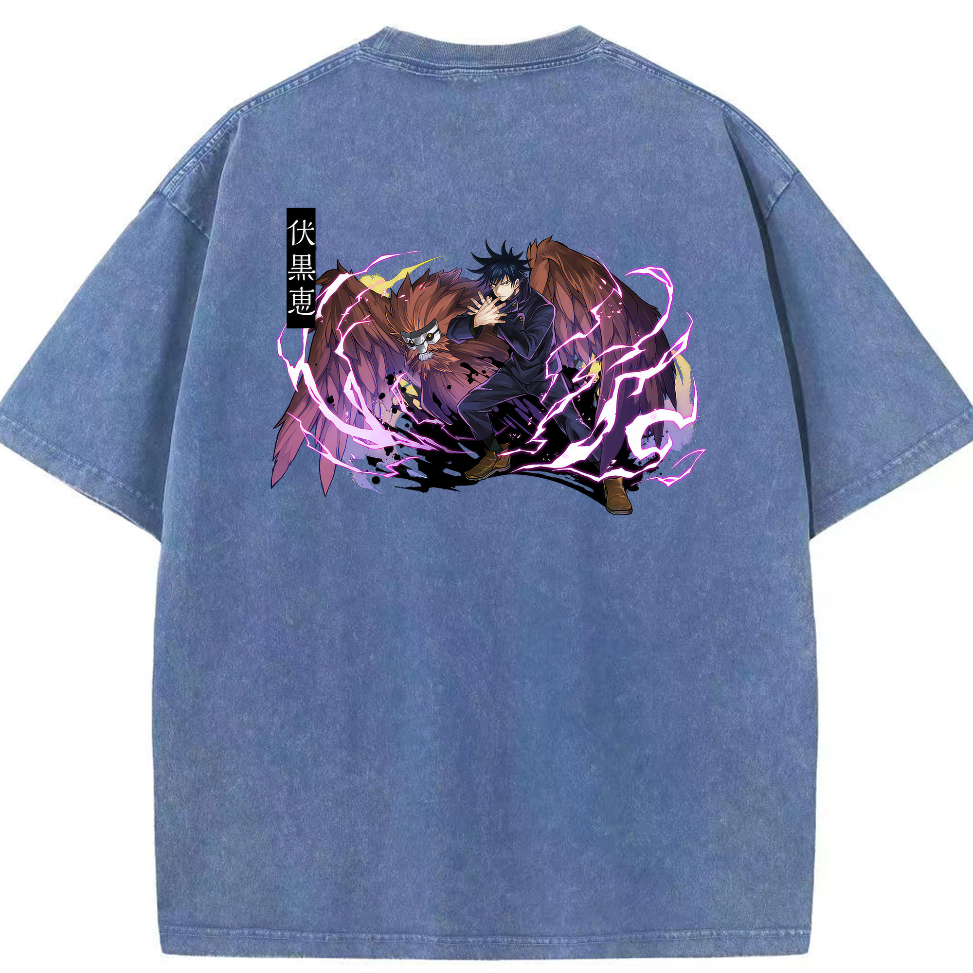 （画像用） 呪術廻戦 Jujutsu Kaisen 綿100% ヴィンテージ風 半袖Tシャツ（背面プリント）