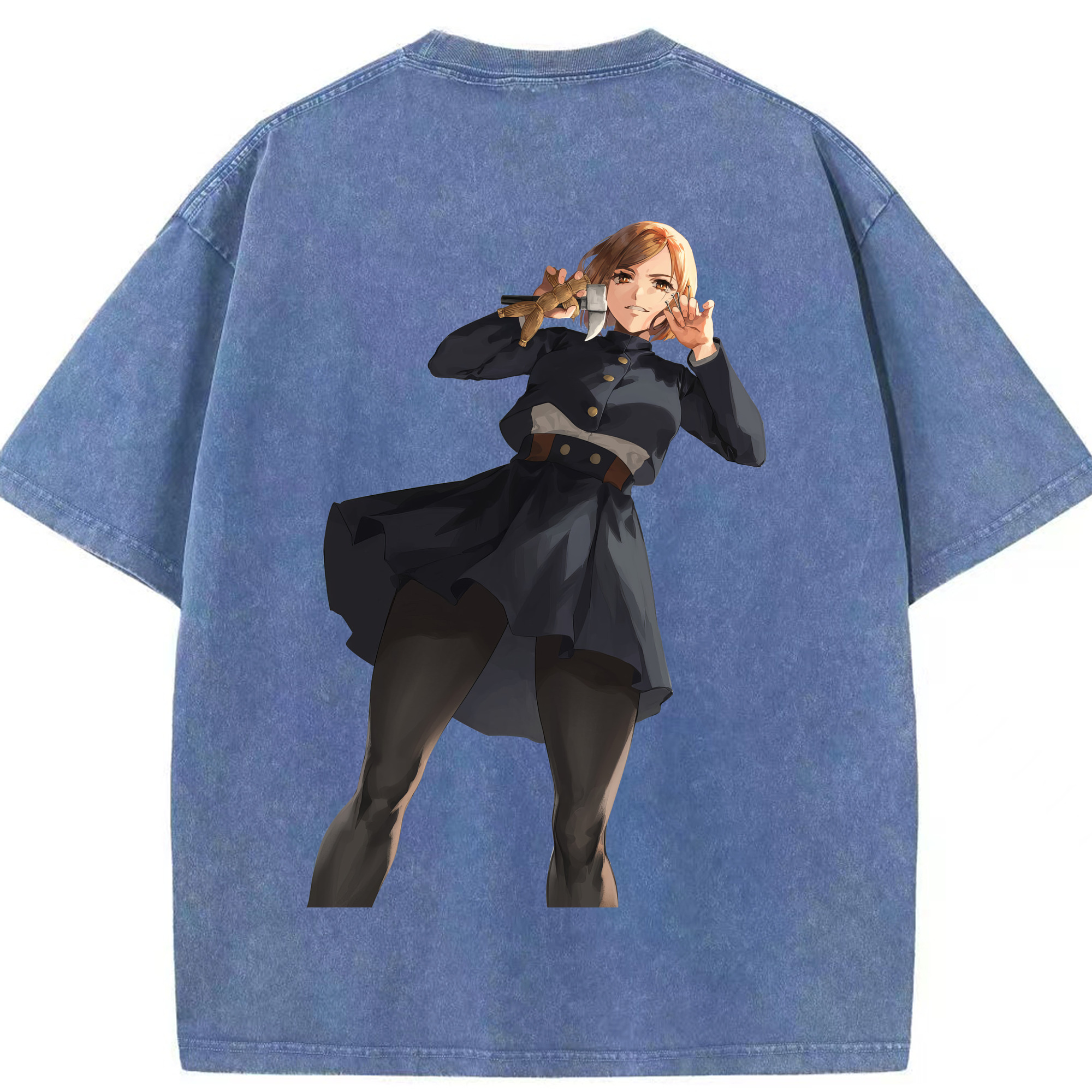 （画像用） 呪術廻戦 Jujutsu Kaisen 綿100% ヴィンテージ風 半袖Tシャツ（背面プリント）