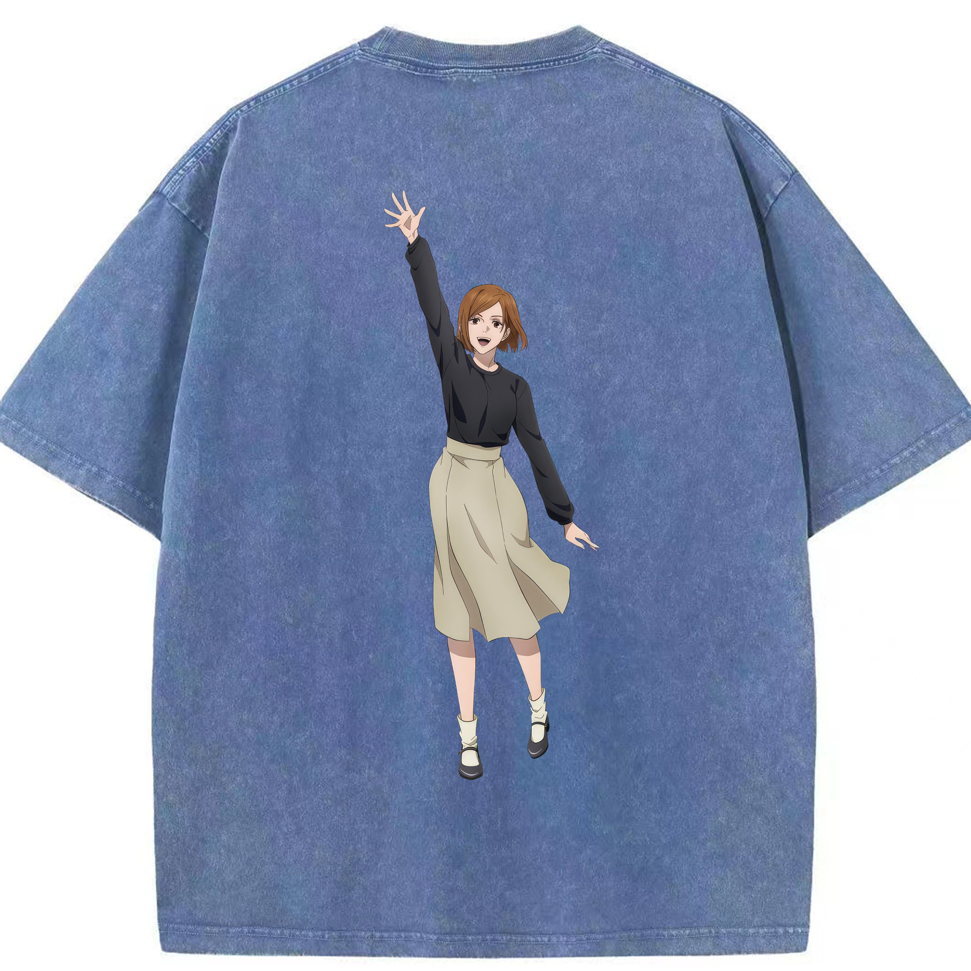 （画像用） 呪術廻戦 Jujutsu Kaisen 綿100% ヴィンテージ風 半袖Tシャツ（背面プリント）