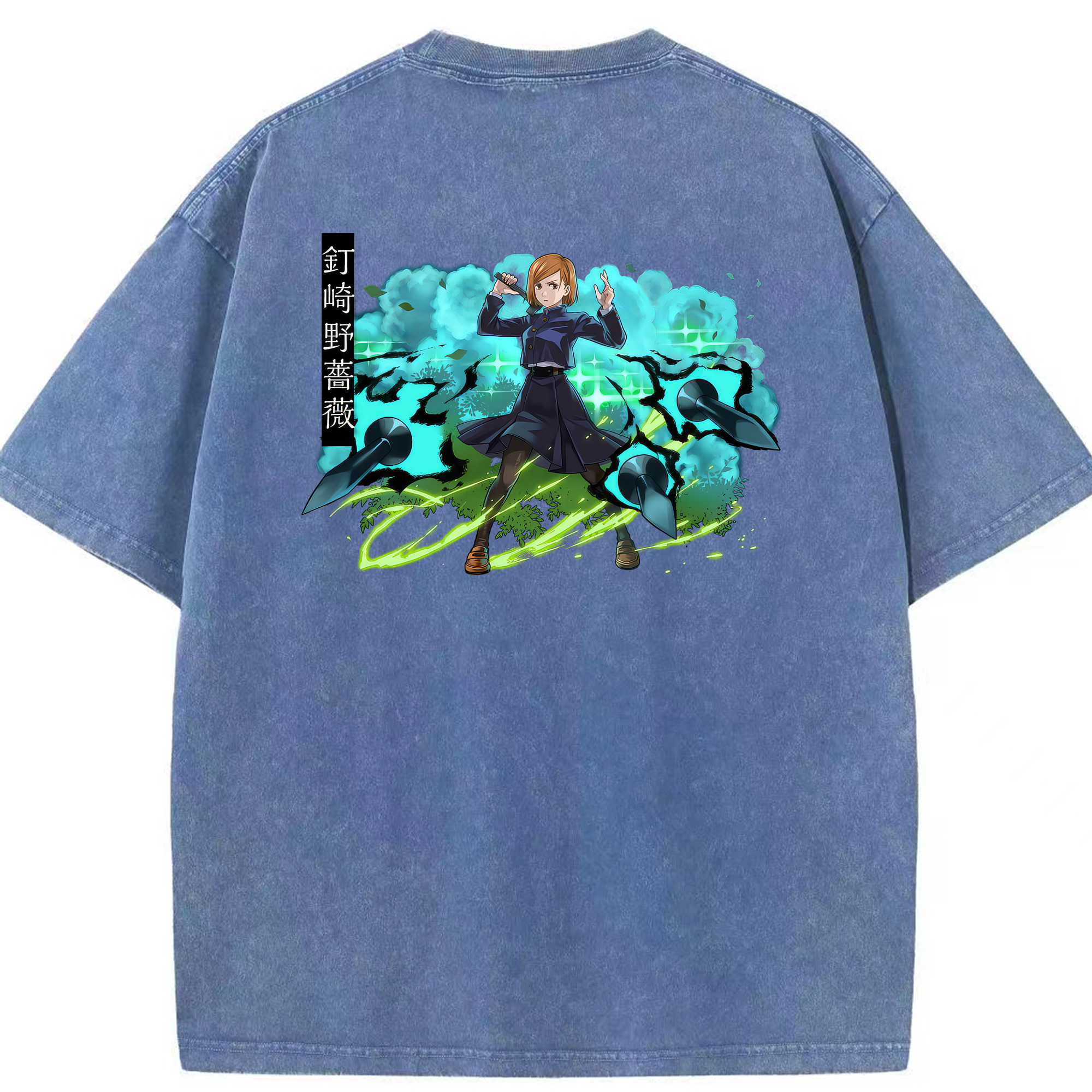 （画像用） 呪術廻戦 Jujutsu Kaisen 綿100% ヴィンテージ風 半袖Tシャツ（背面プリント）