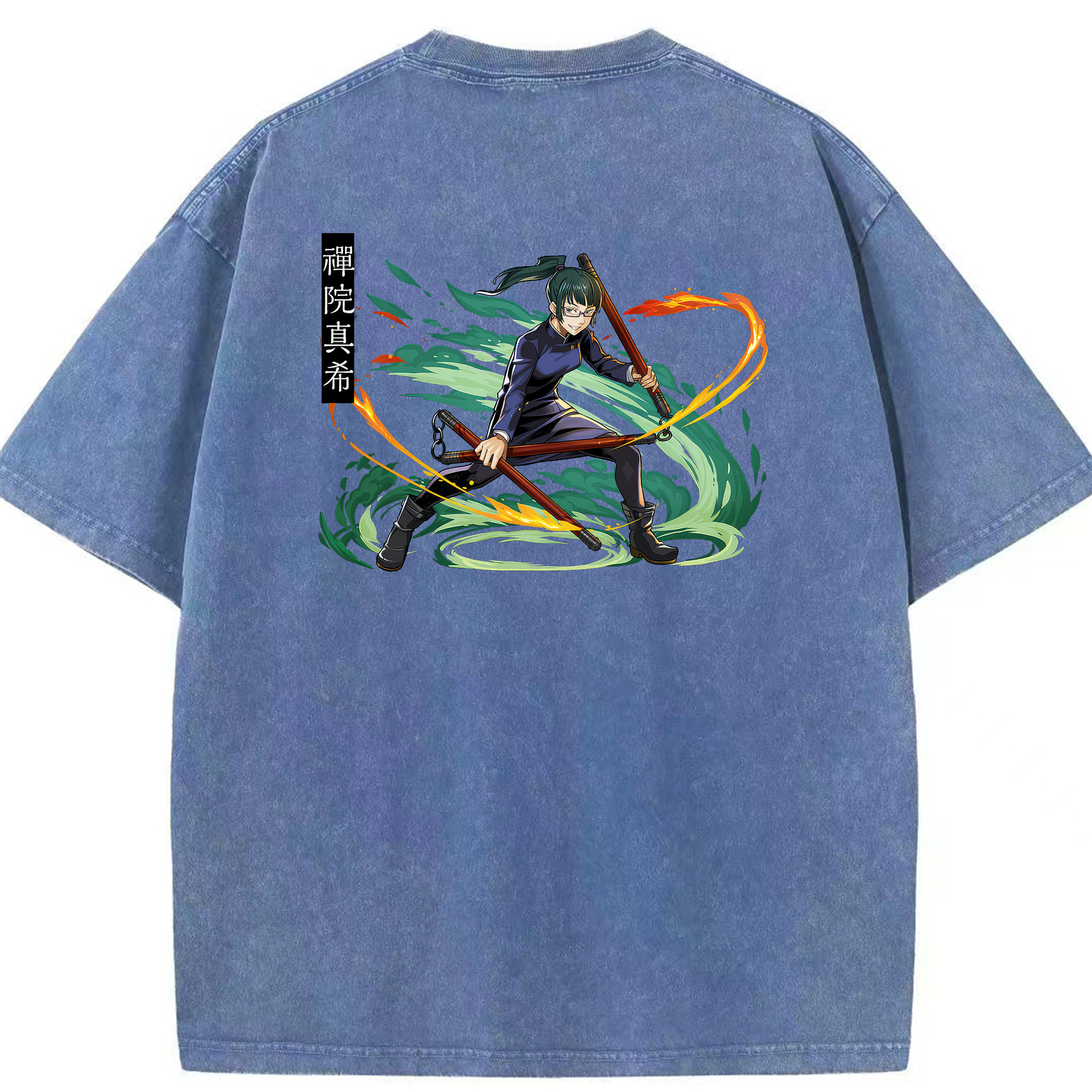 （画像用） 呪術廻戦 Jujutsu Kaisen 綿100% ヴィンテージ風 半袖Tシャツ（背面プリント）