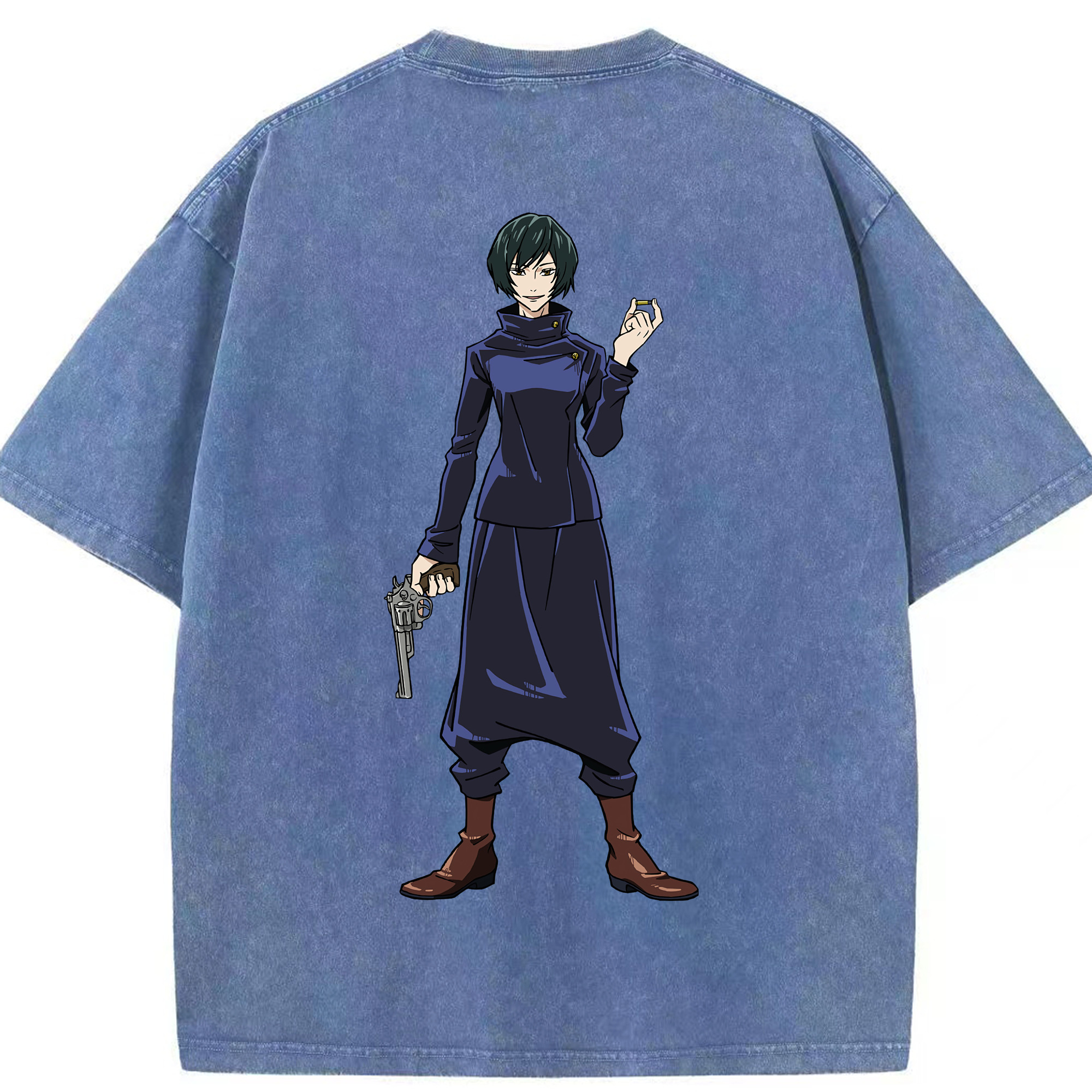 （画像用） 呪術廻戦 Jujutsu Kaisen 綿100% ヴィンテージ風 半袖Tシャツ（背面プリント）