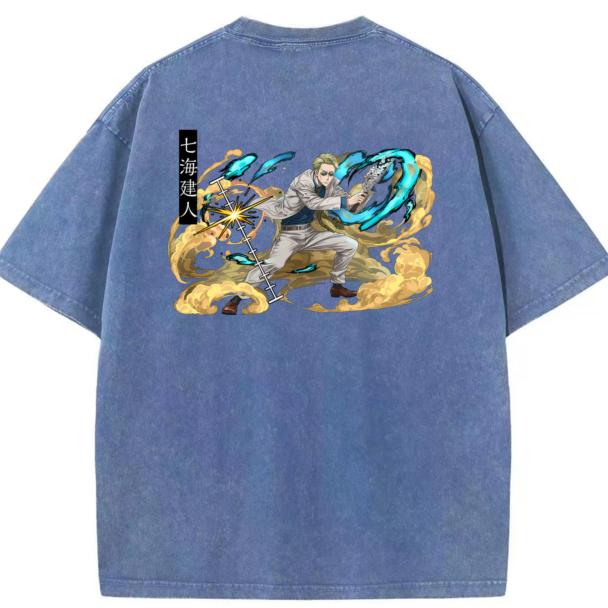 （画像用） 呪術廻戦 Jujutsu Kaisen 綿100% ヴィンテージ風 半袖Tシャツ（背面プリント）