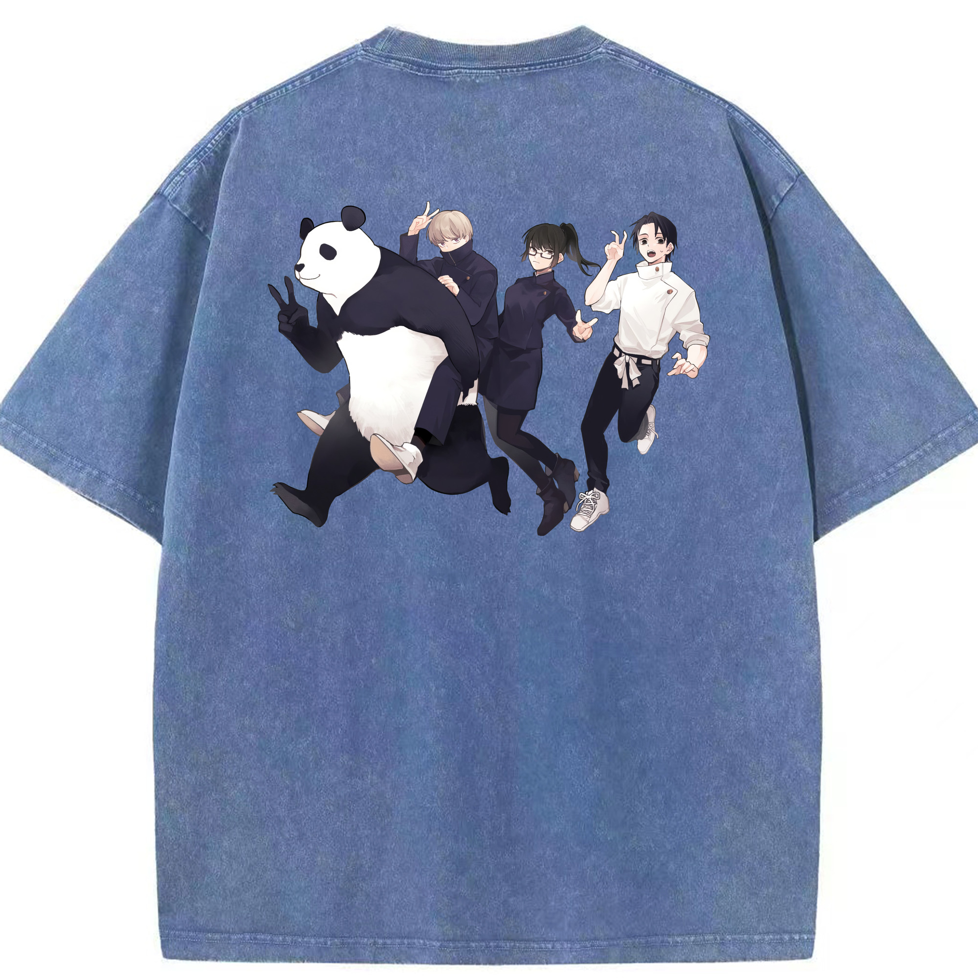 （画像用） 呪術廻戦 Jujutsu Kaisen 綿100% ヴィンテージ風 半袖Tシャツ（背面プリント）