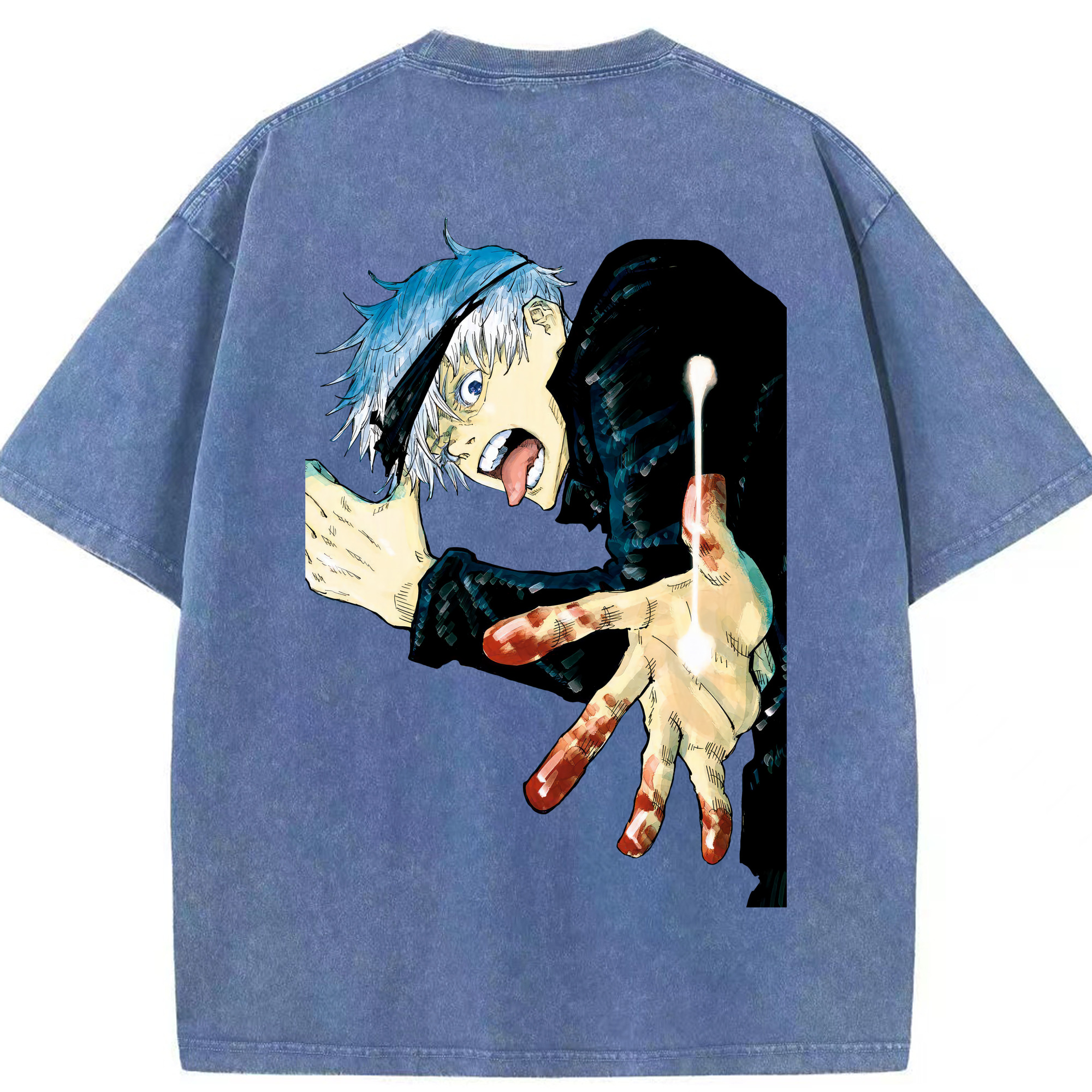 （画像用） 呪術廻戦 Jujutsu Kaisen 綿100% ヴィンテージ風 半袖Tシャツ（背面プリント）