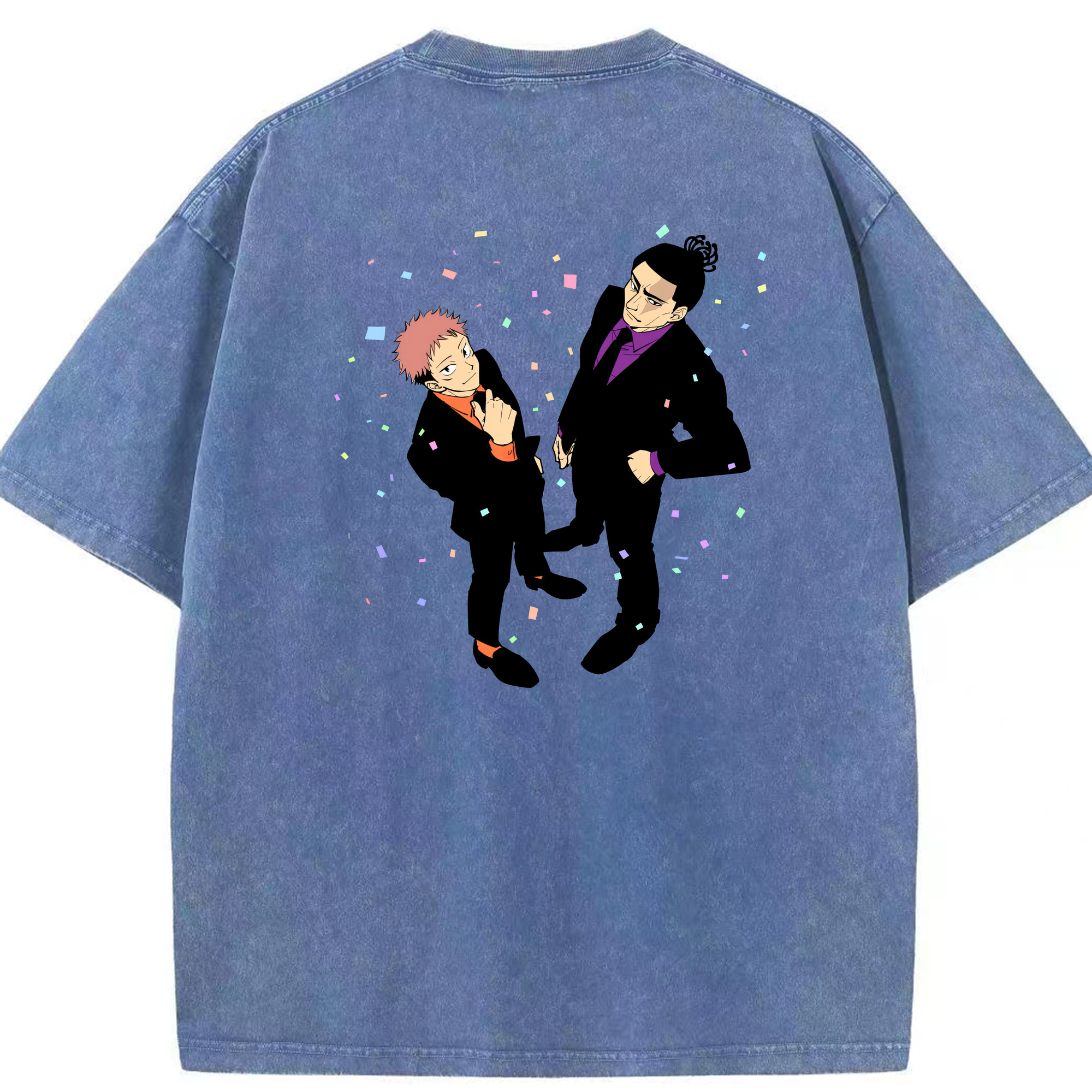 （画像用） 呪術廻戦 Jujutsu Kaisen 綿100% ヴィンテージ風 半袖Tシャツ（背面プリント）