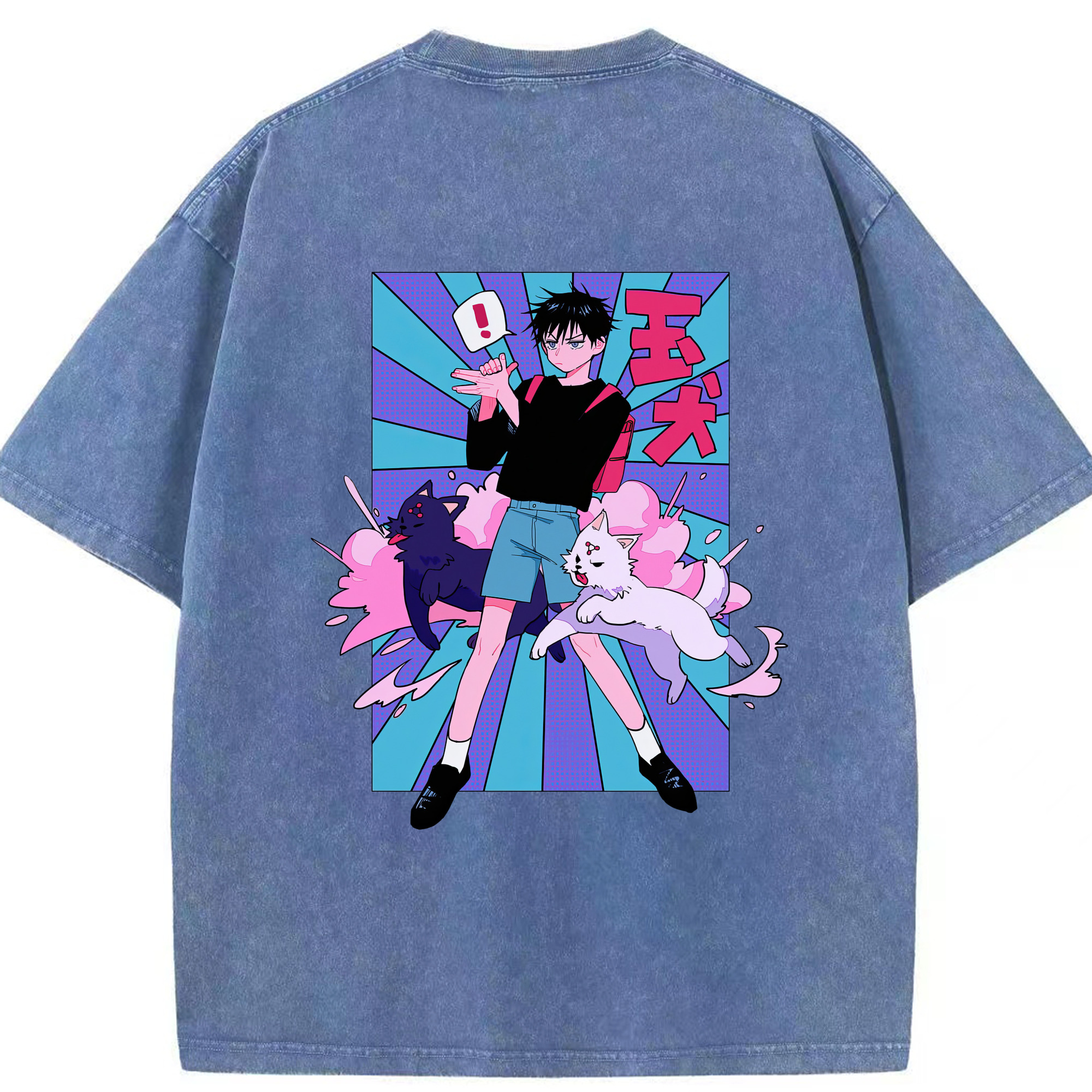 （画像用） 呪術廻戦 Jujutsu Kaisen 綿100% ヴィンテージ風 半袖Tシャツ（背面プリント）