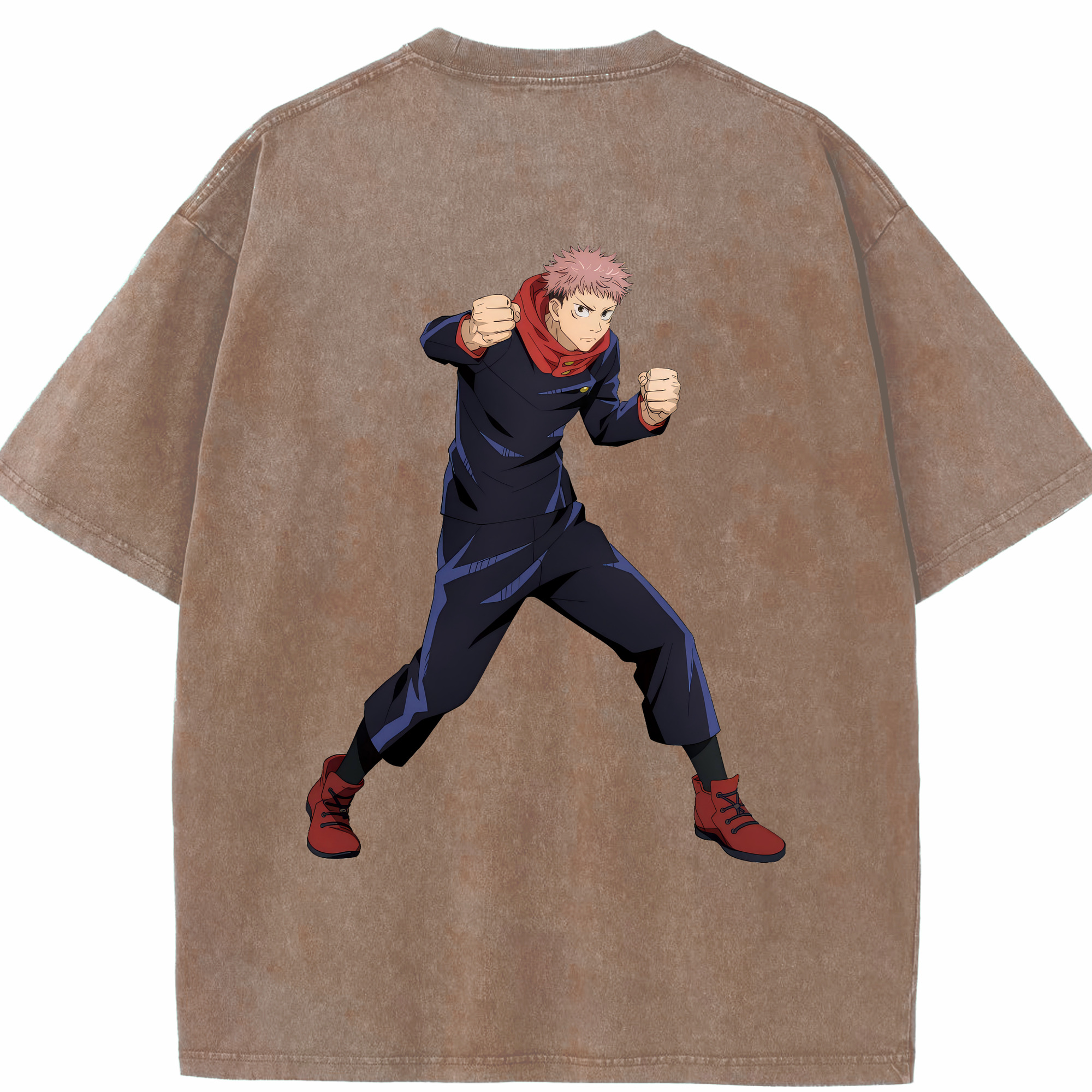 （画像用） 呪術廻戦 Jujutsu Kaisen 綿100% ヴィンテージ風 半袖Tシャツ（背面プリント）