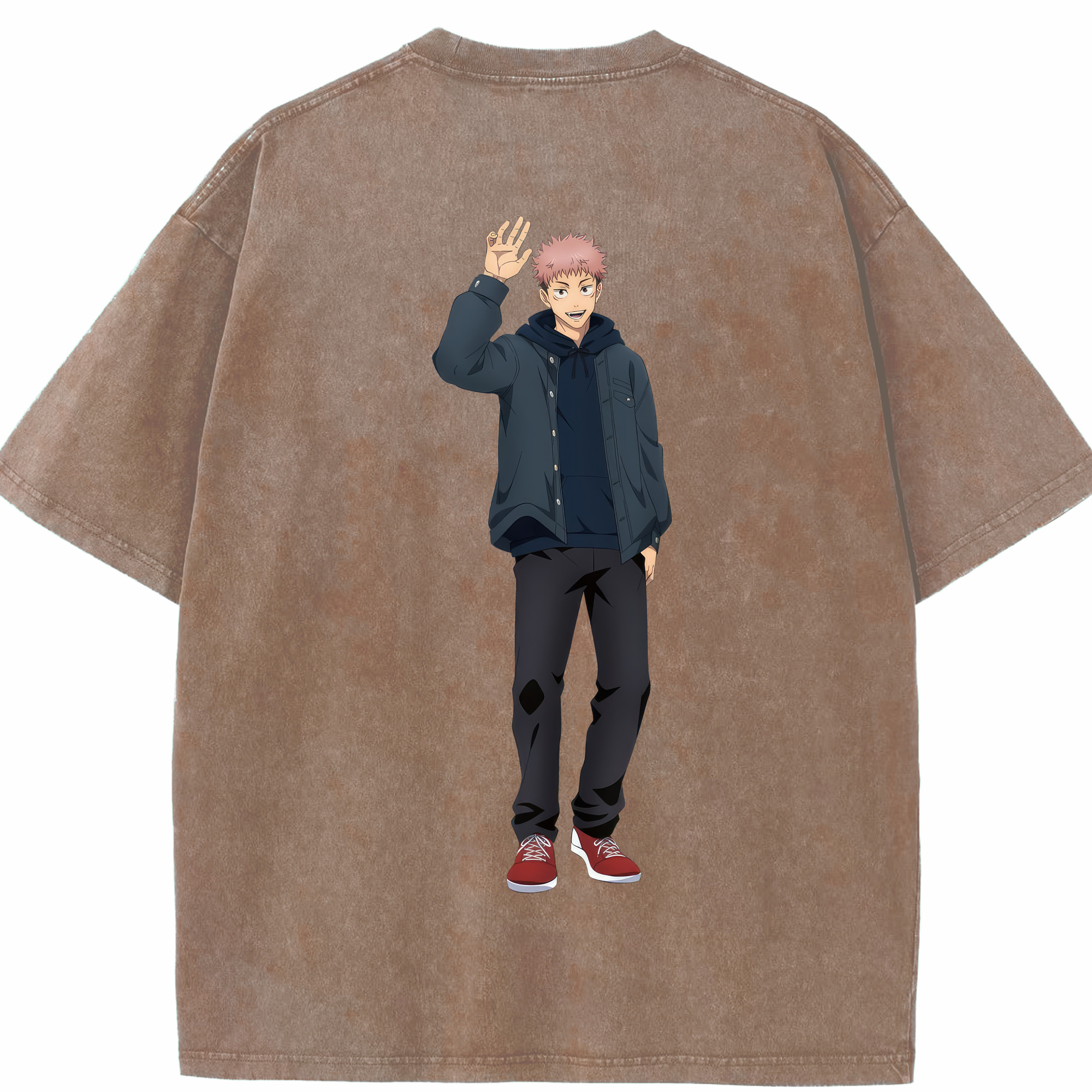 （画像用） 呪術廻戦 Jujutsu Kaisen 綿100% ヴィンテージ風 半袖Tシャツ（背面プリント）